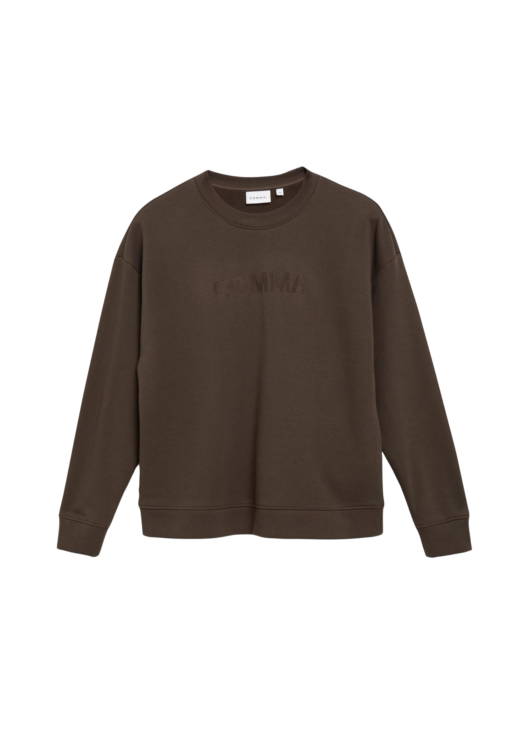 comma-sweatshirt-rundhals-relaxed-fit-gr-40-mit-stickerei image 4