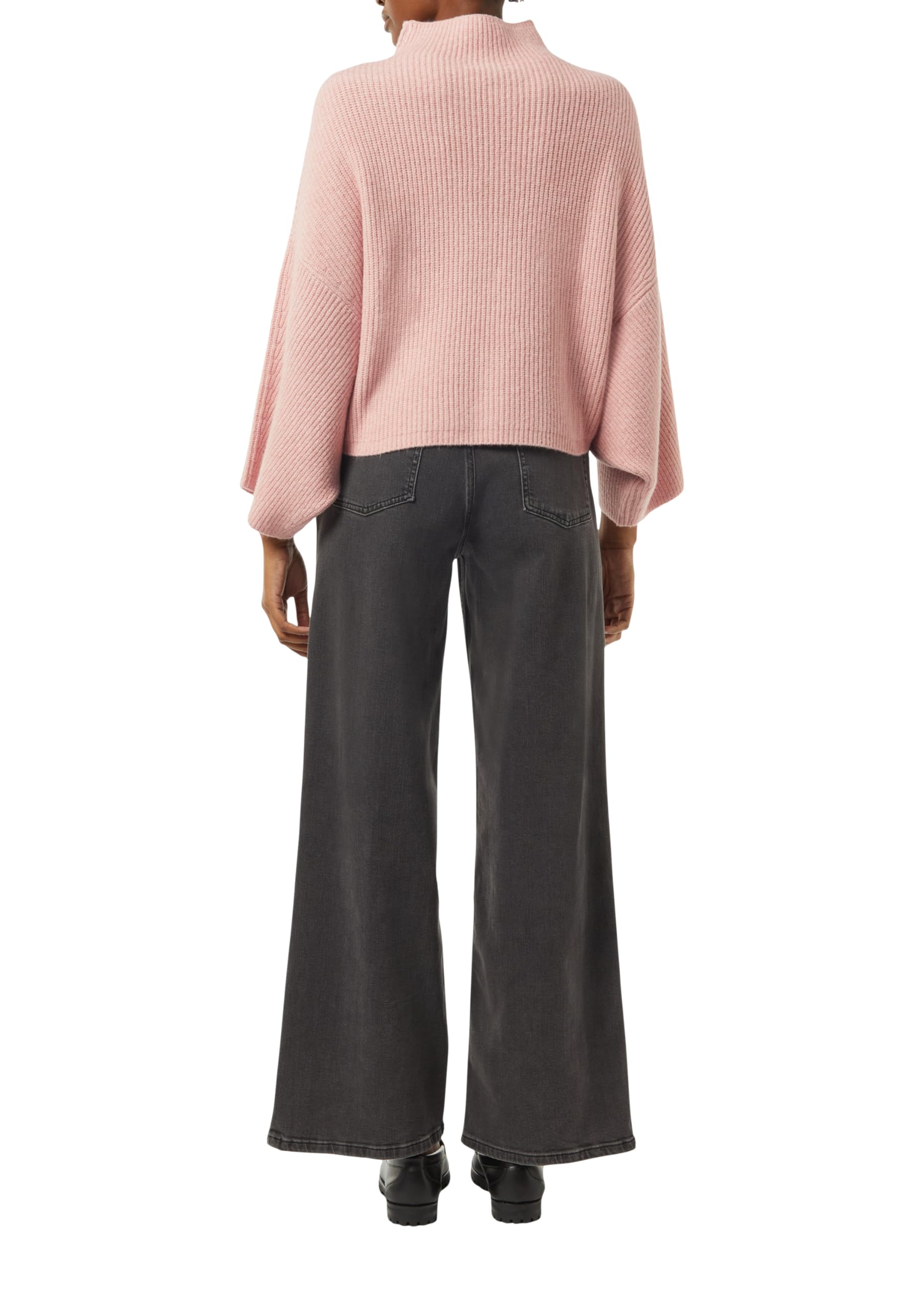 comma-ponchos-strick-poncho-mit-stehkragen-m-perlmuttrosa image 2