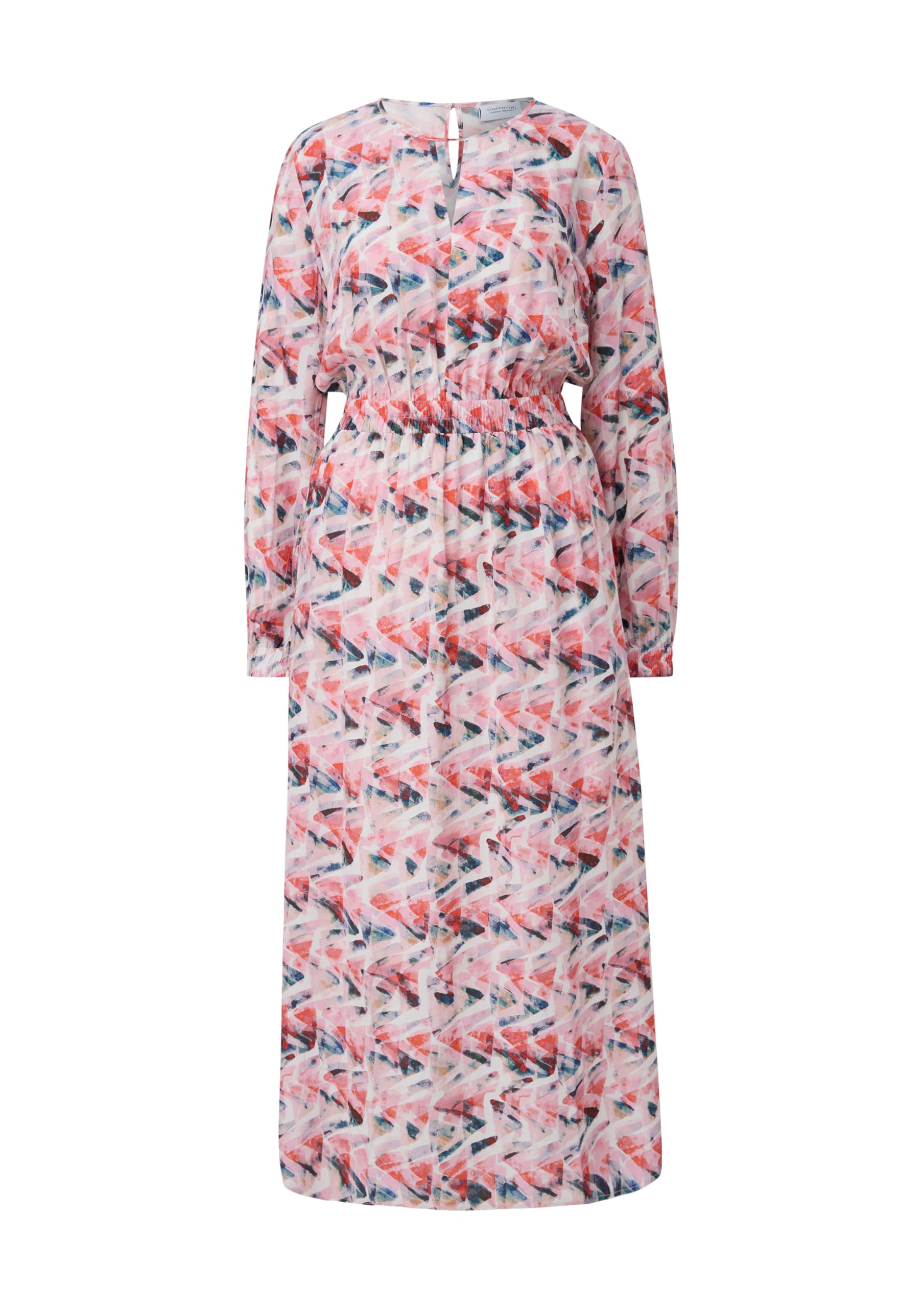 comma-dresses-maxi-kleid-viskose-pfirsich-gr-38 image 3