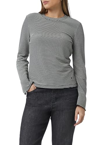 comma-langarmshirt-strukturstreifen-damen-shirt-schwarz-44 image 7