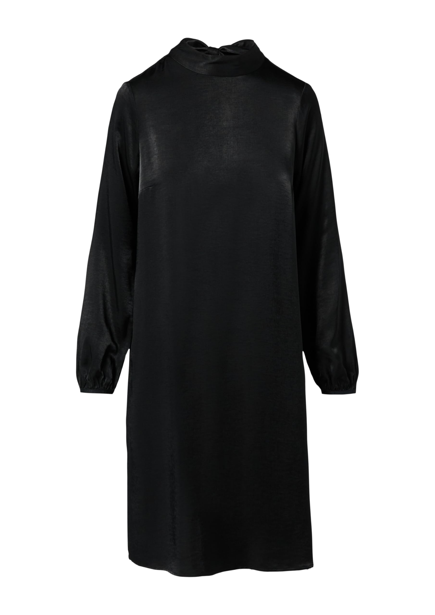 comma-viskosemix-kleid-mit-bindedetail-kleid-schwarz-viskose image 3