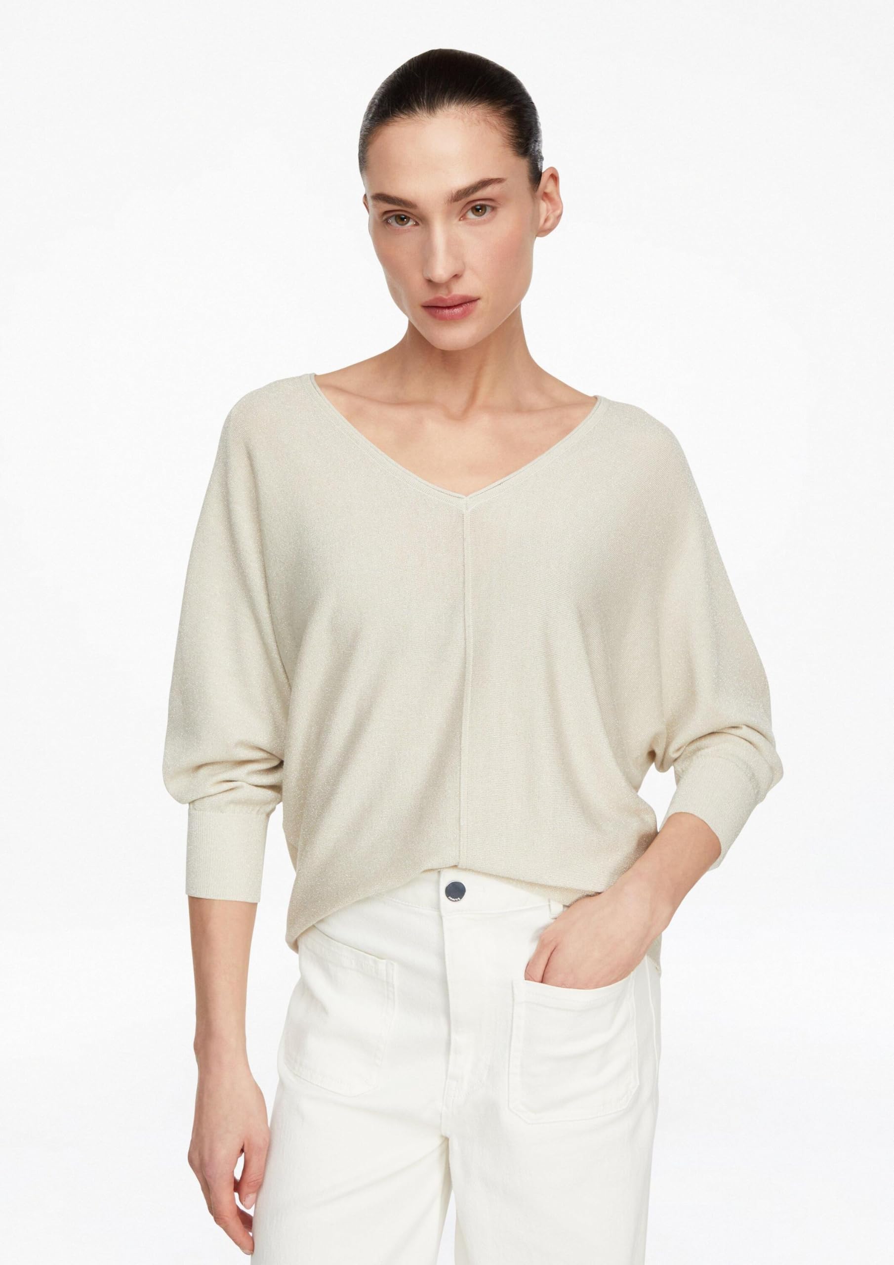 comma-strickpullover-glitzergarn-oversize-v-ausschnitt-gr-l image 6