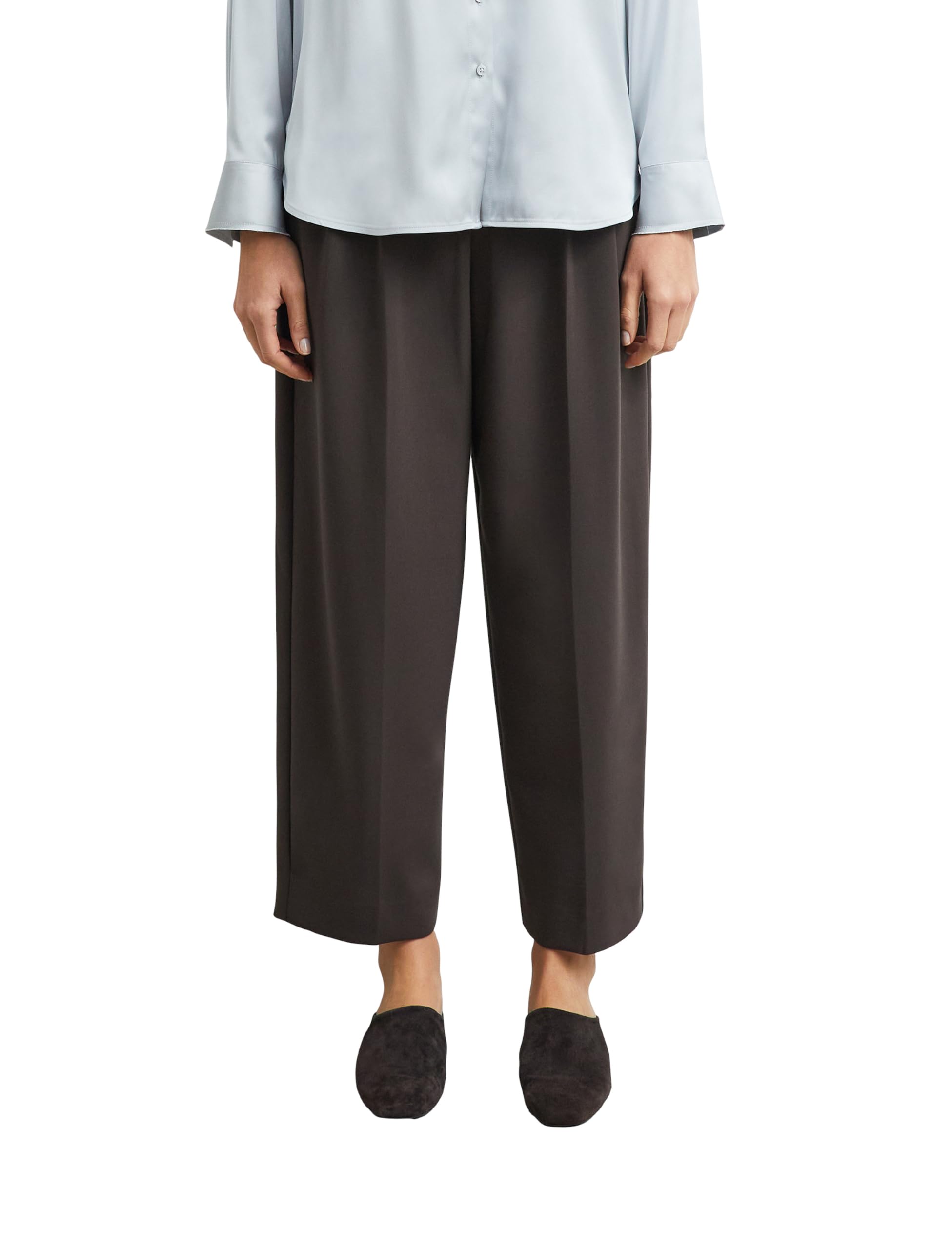 comma-hose-wide-leg-nadelstreifen-damen-braun-g-rtel image 1
