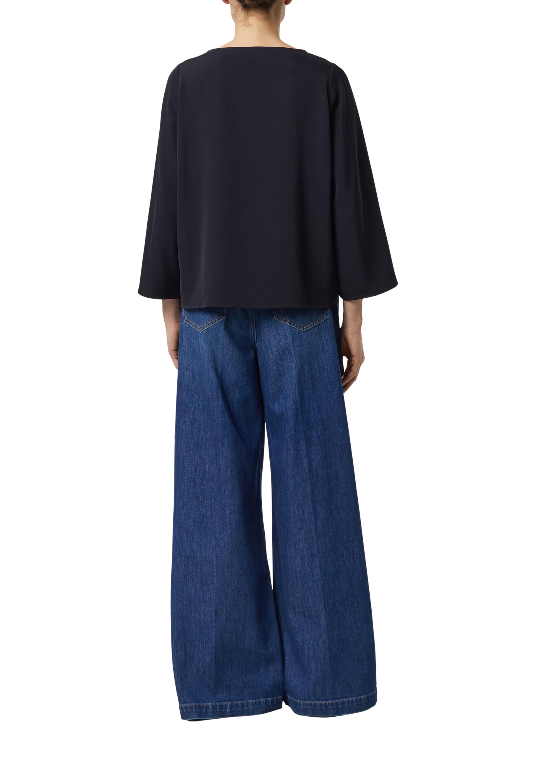 comma-blouses-bluse-weiter-rmel-schwarz-gr-38 image 2