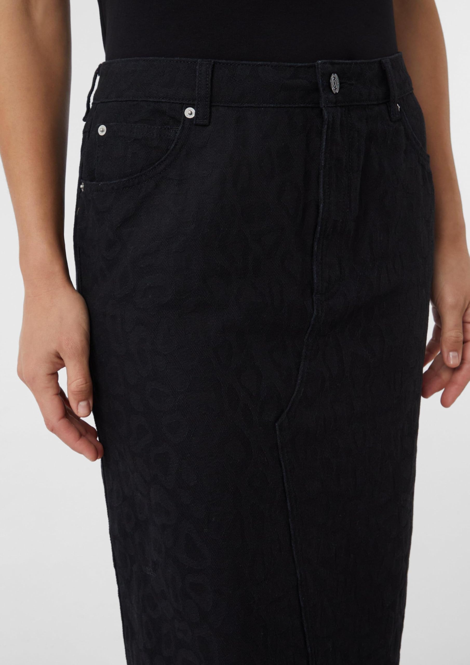 comma-langer-denim-rock-leo-jacquard-gr-38-high-rise image 4