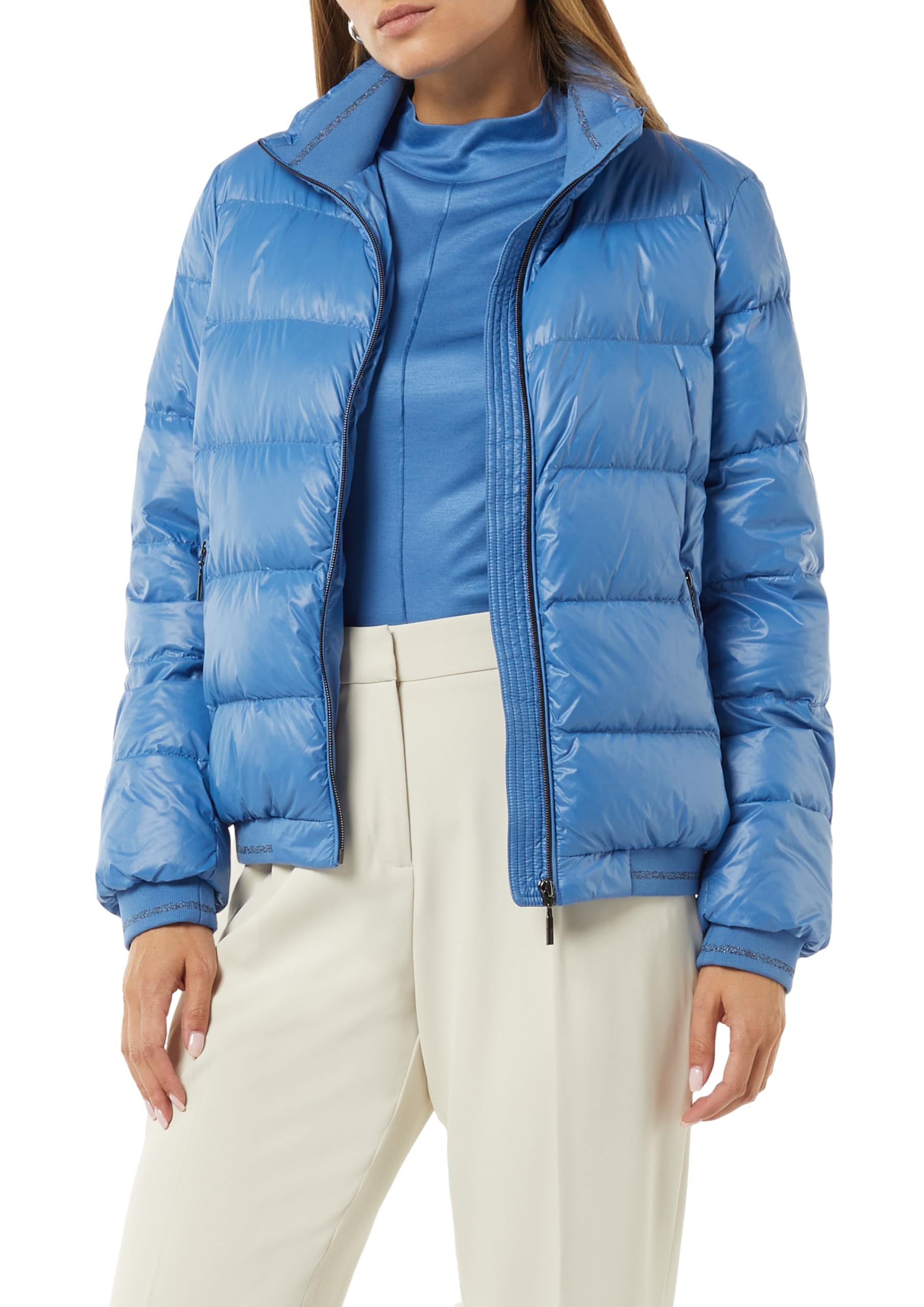comma-pufferjacke-stehkragen-gr-e-40-blau-steppjacke image 1