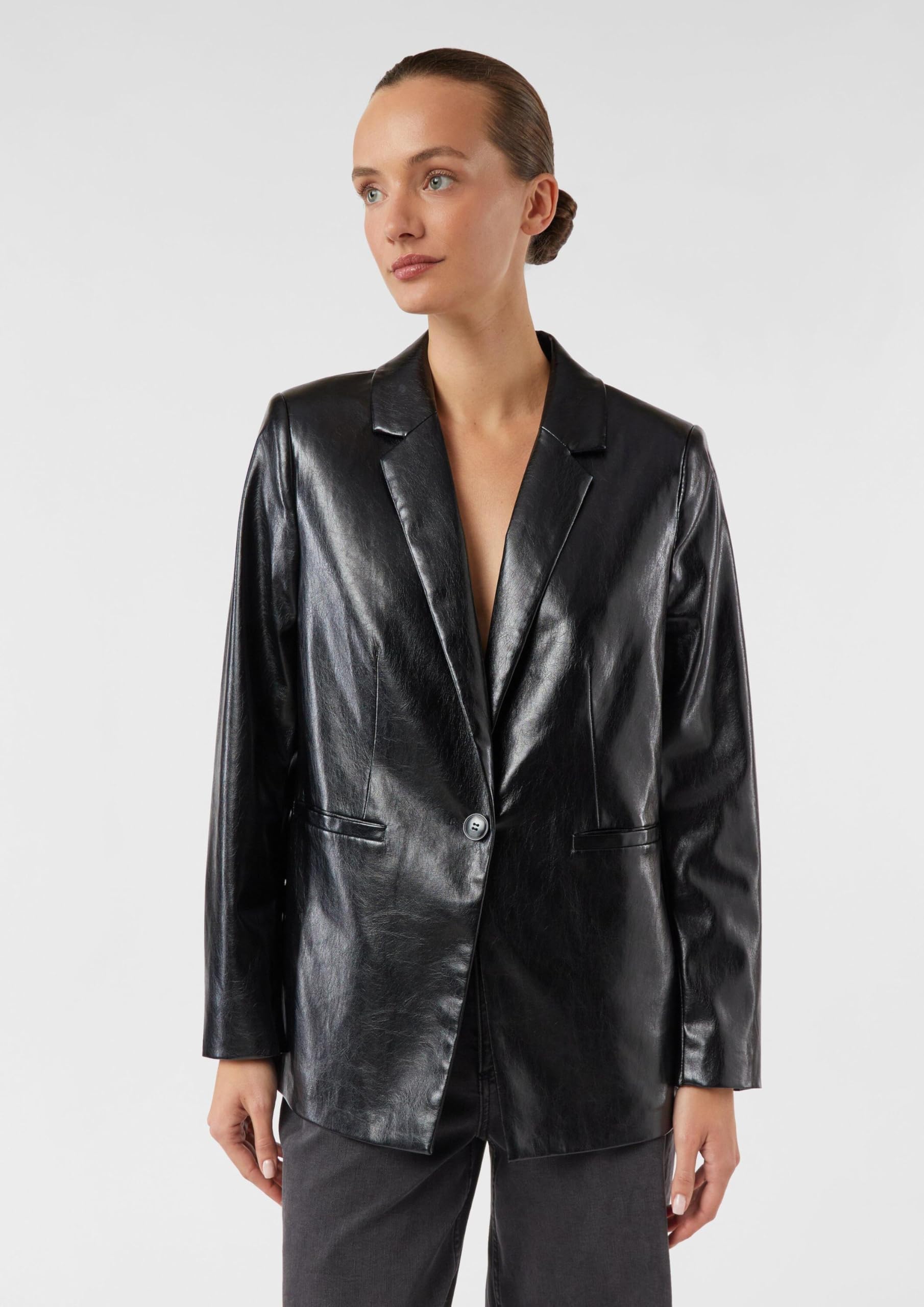 comma-blazer-kunstleder-locker-lederoptik-34-schwarz image 6