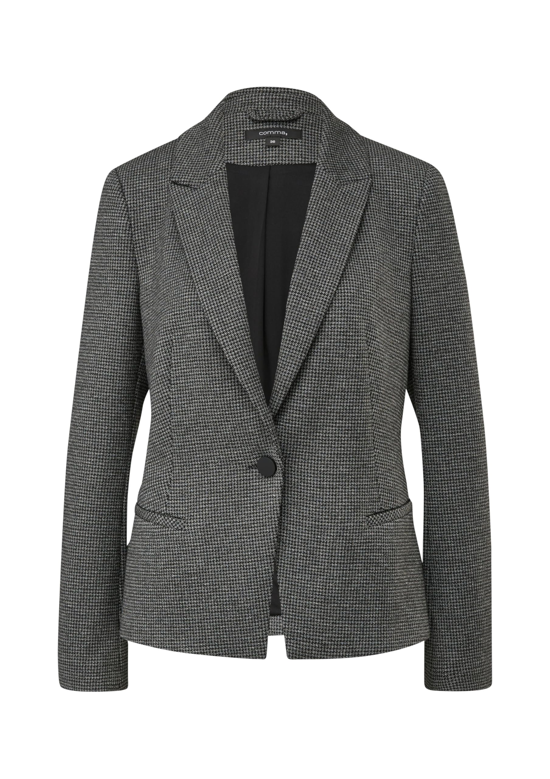 comma-blazer-pepita-muster-jacquard-schwarz-gr-40 image 3
