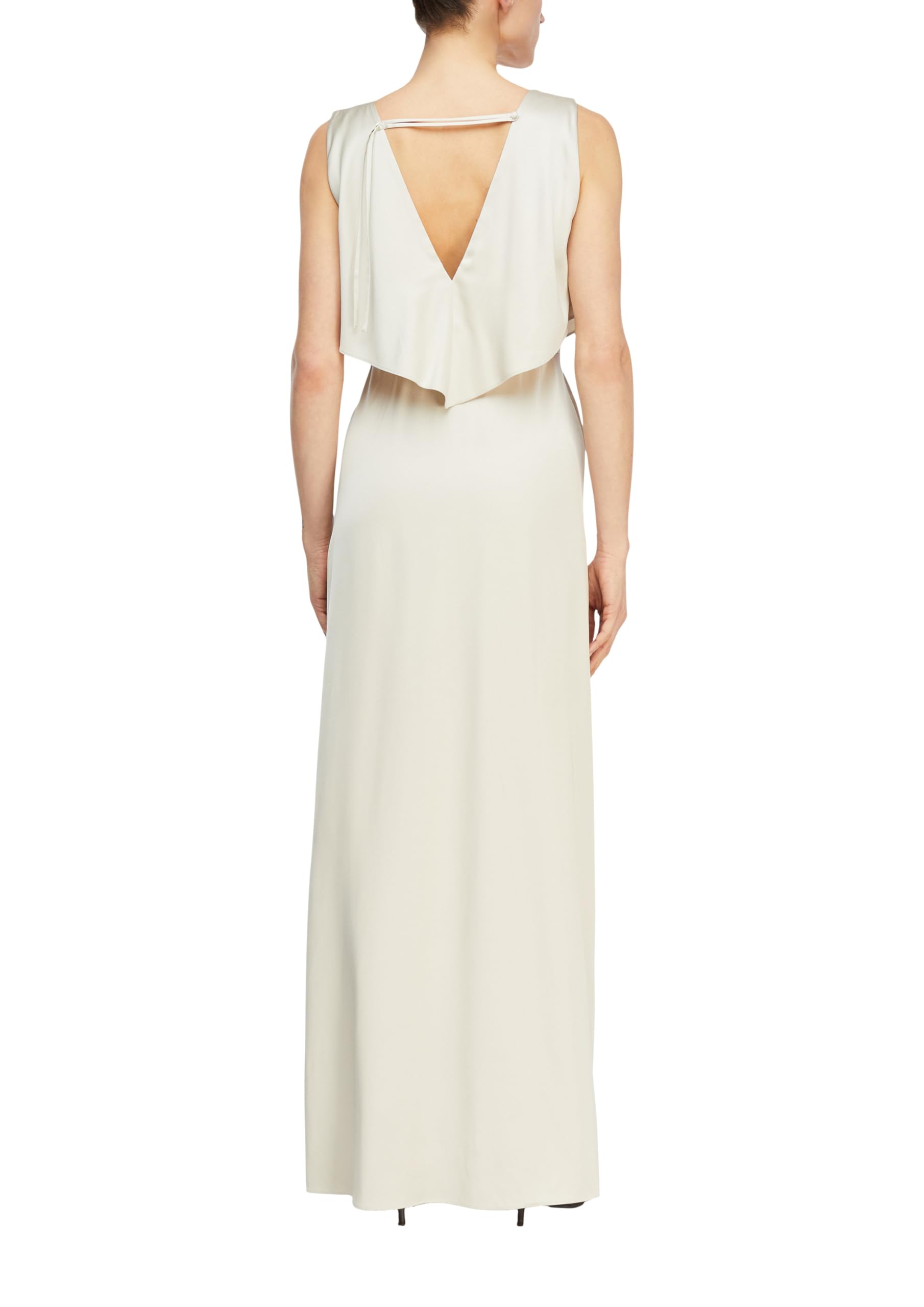 comma-satinkleid-mit-v-ausschnitt-kleid-34-bordeaux image 2