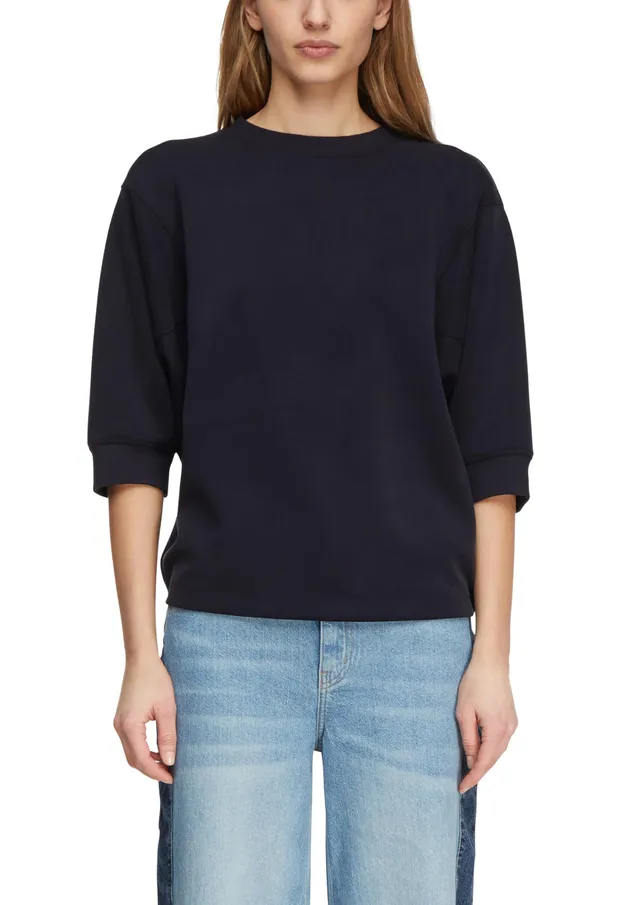 comma-sweatshirt-damen-langarm-baumwolle-uni image 1