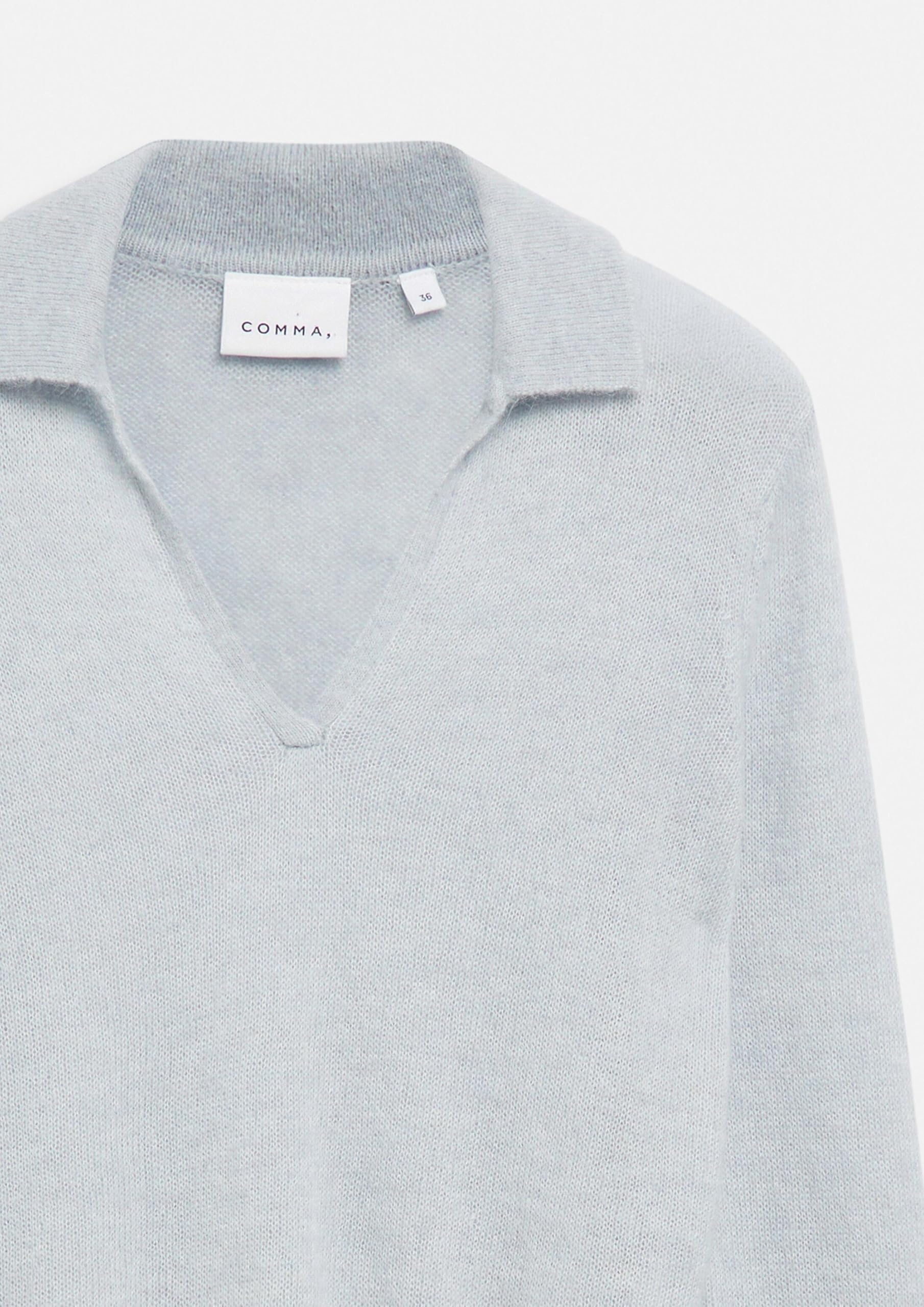 comma-damen-strickpullover-alpaka-polokragen-relaxed-fit image 5