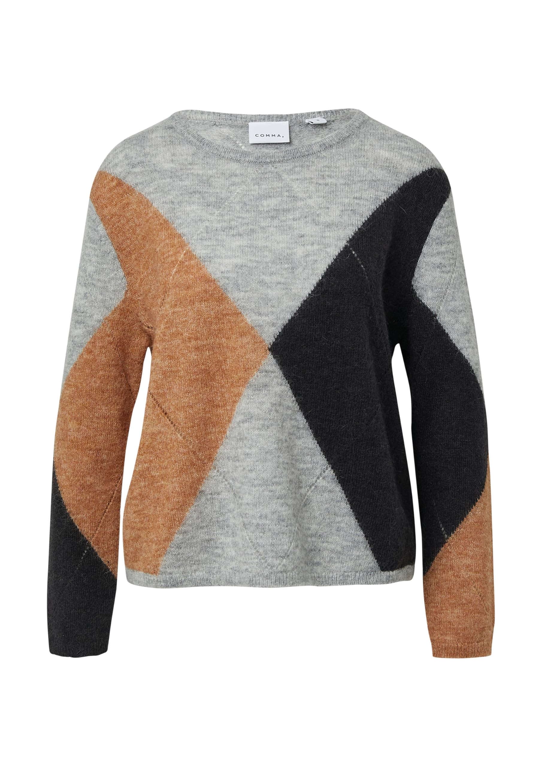 comma-strickpullover-damen-alpakamix-rautenmuster image 3