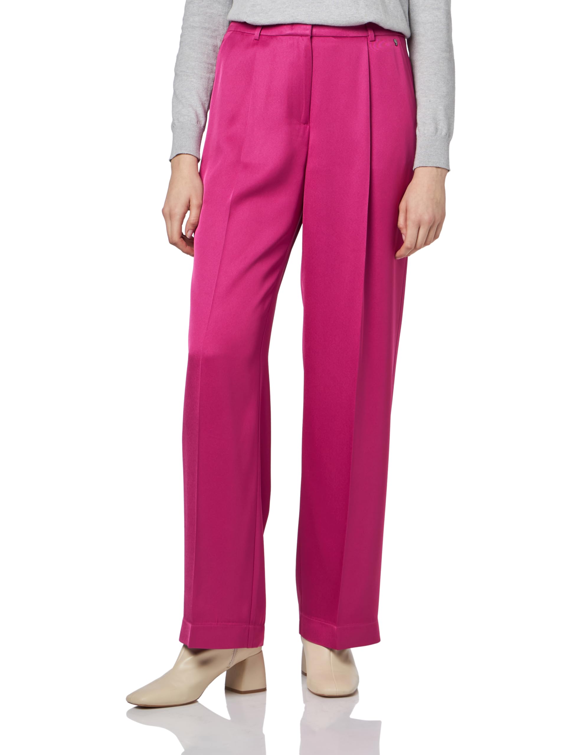 comma-trousers-twill-hose-wide-leg-38w-32l-beige image 1