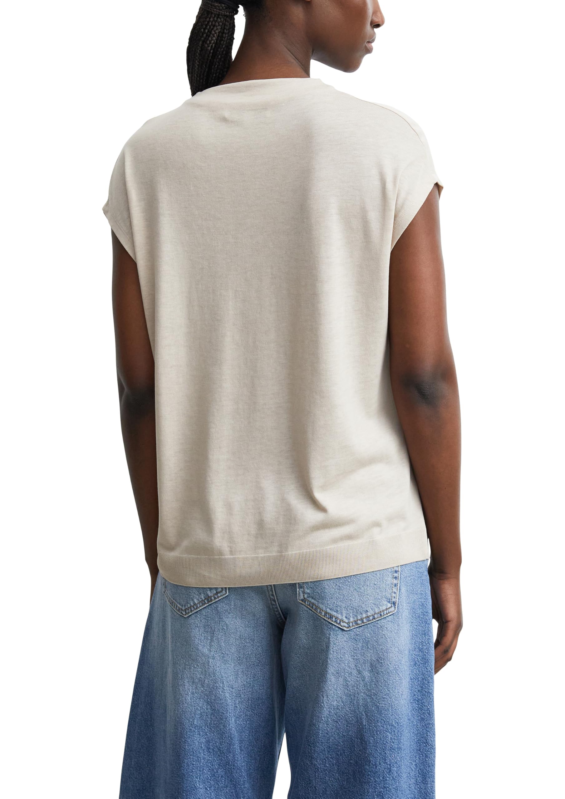 comma-t-shirt-mockneck-kurzarm-beige-gr-32 image 2