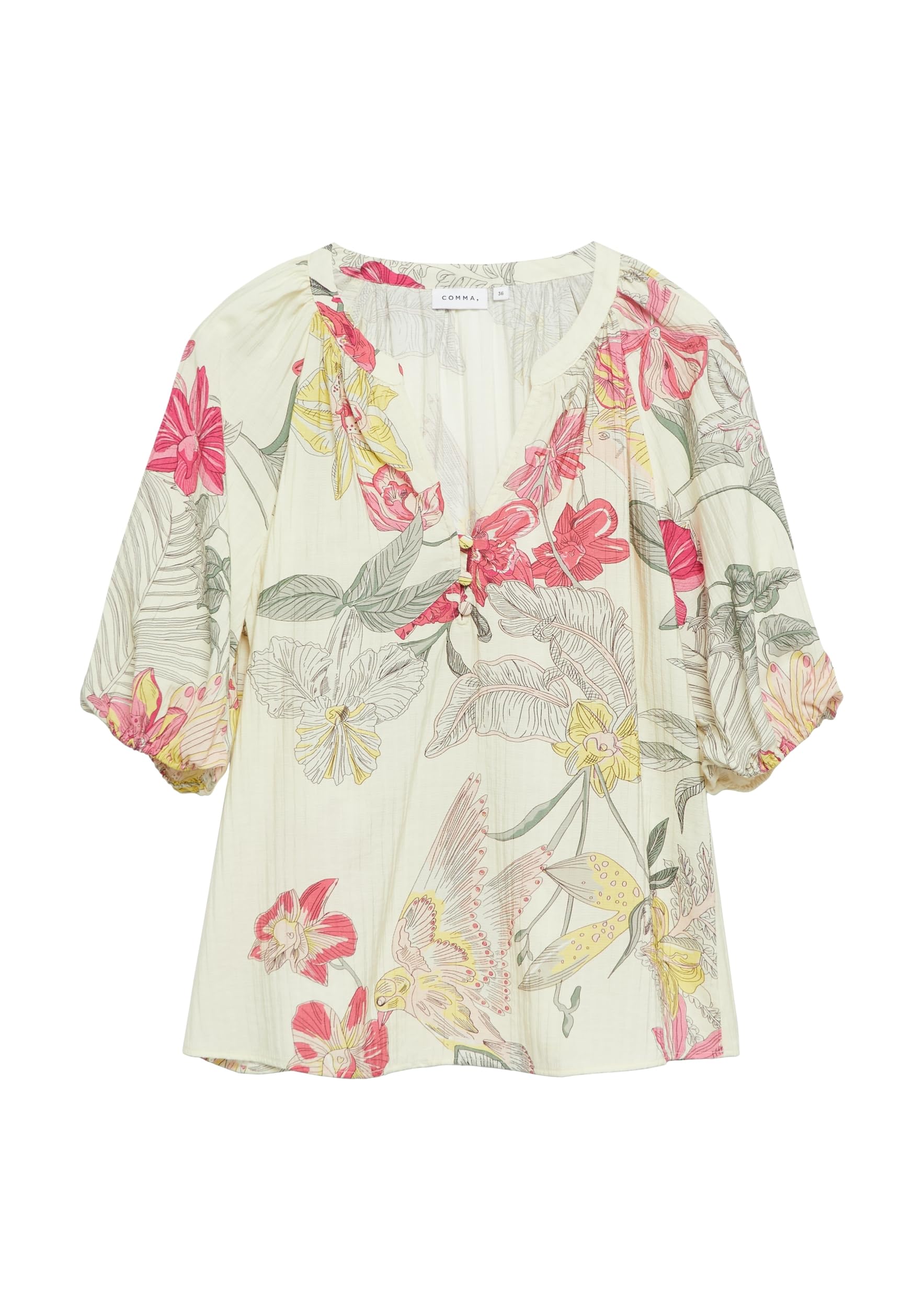 comma-blouses-bluse-gr-38-tunika-abstrakt-viskose-kurzarm image 1