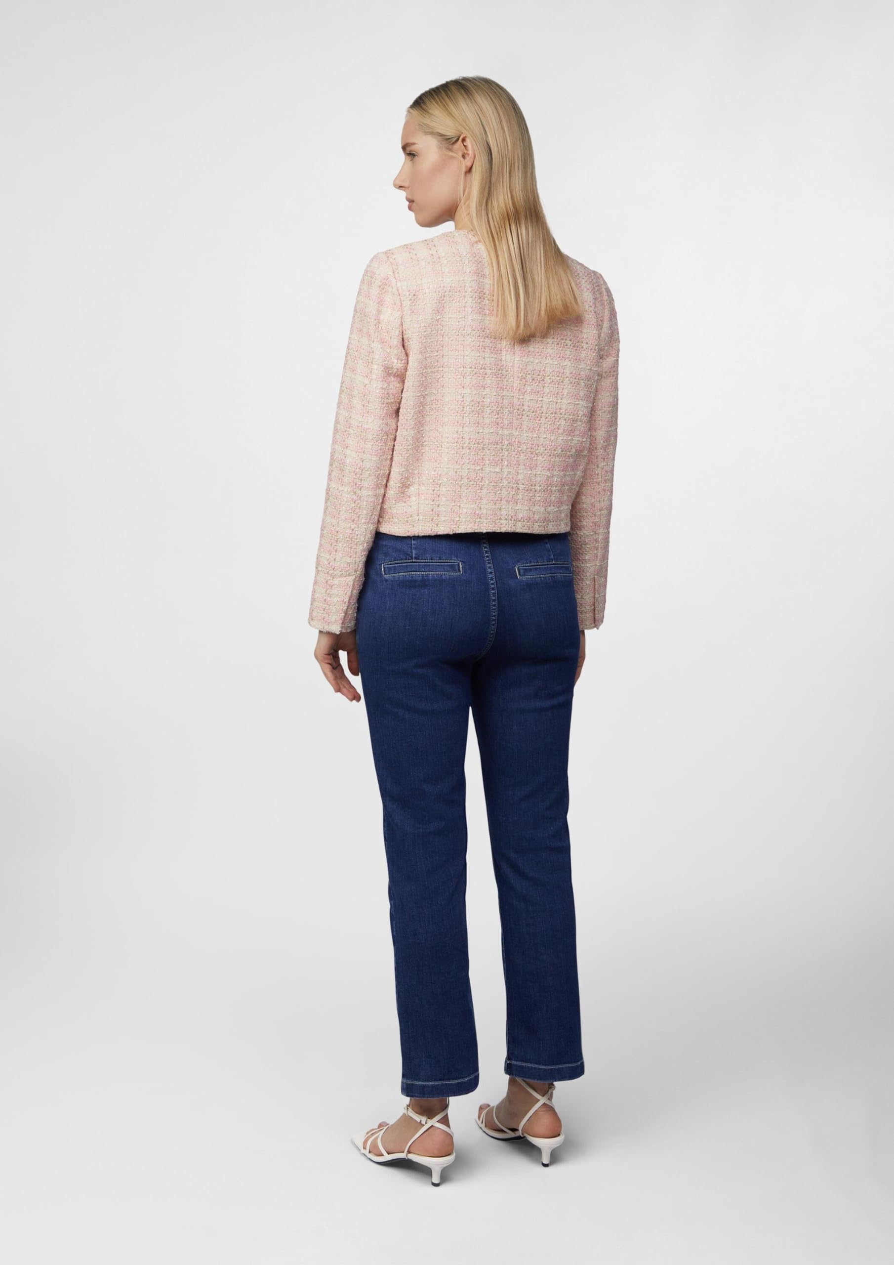 comma-tweed-jacke-im-boxy-fit-mit-rundhals image 8