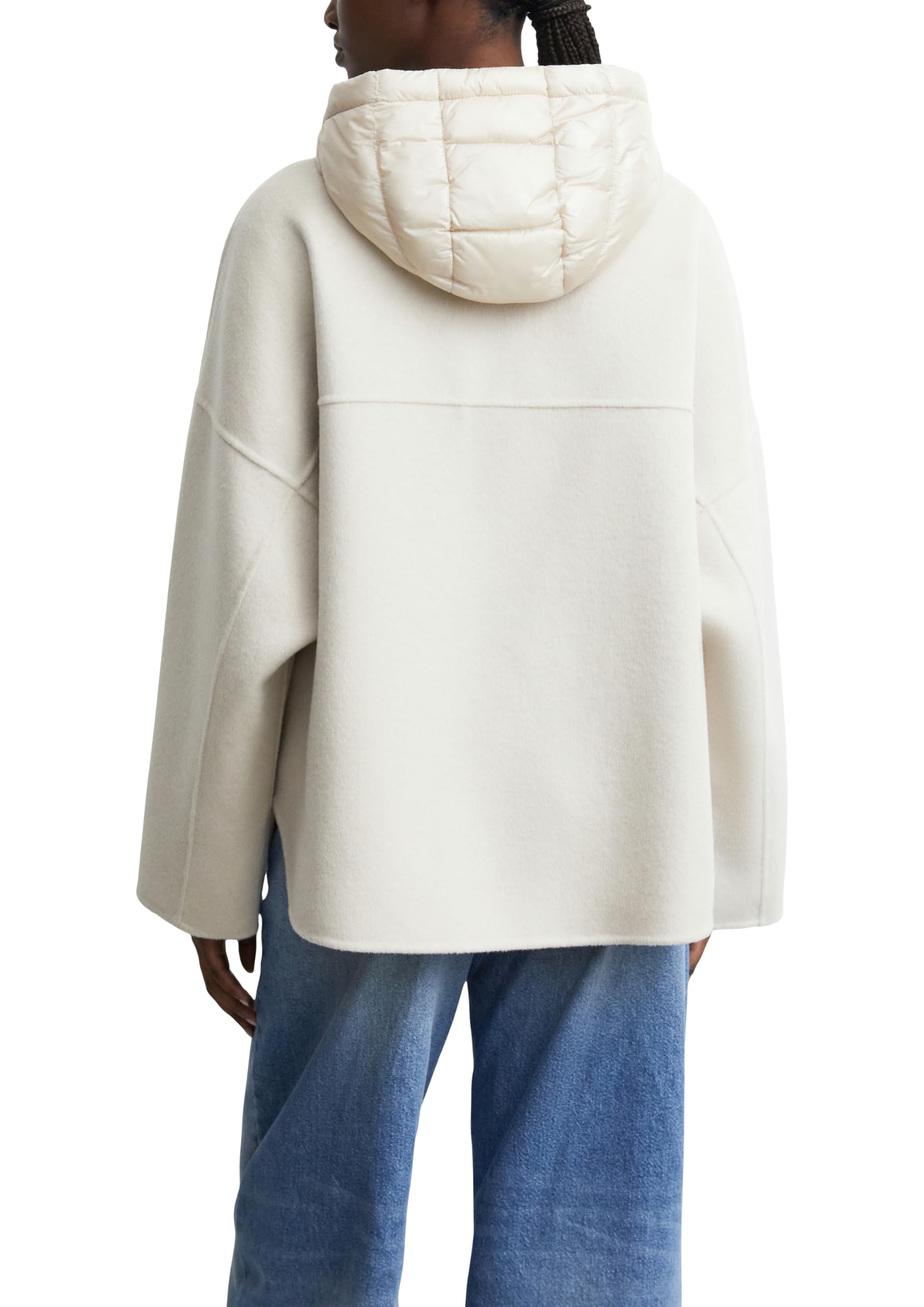 comma-outdoor-cape-wollmix-jacke-beige-loose-fit-kapuze image 2