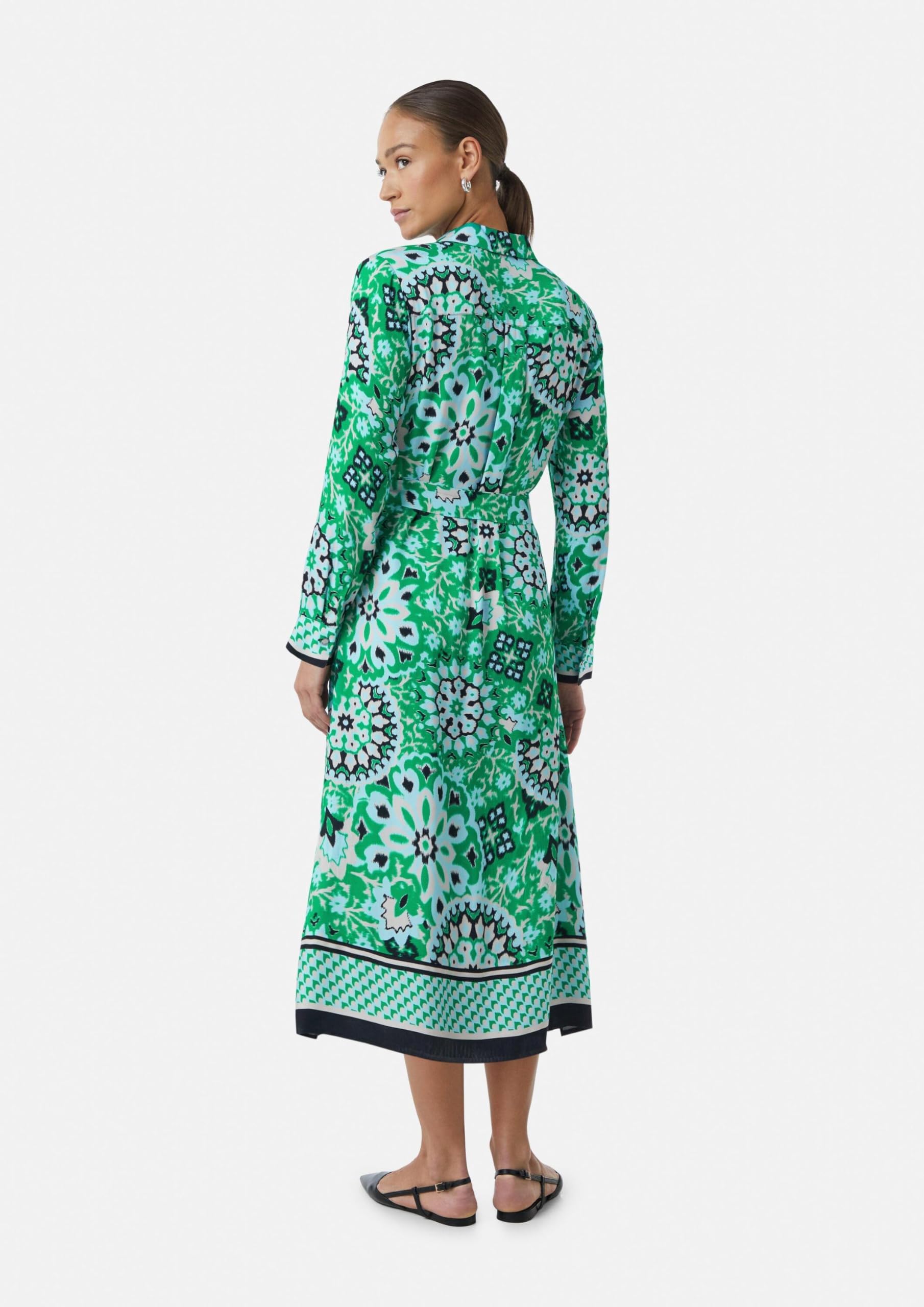comma-midi-kleid-print-damen-gr-36-all-over-print-knopfleiste image 8
