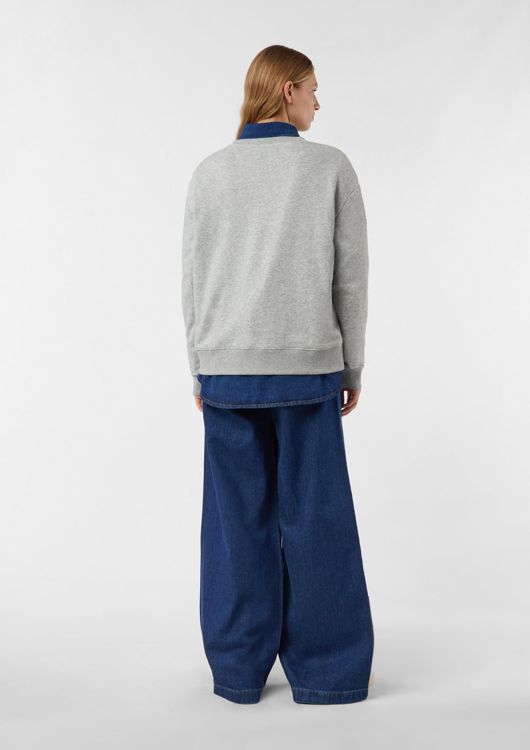 comma-oversized-sweatshirt-relaxed-fit-olivgr-n-hellgrau-pullover image 8