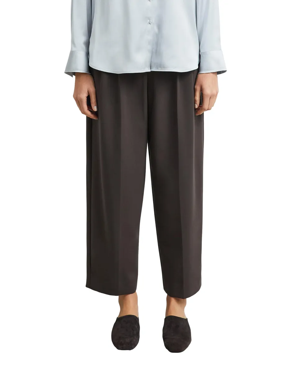 comma-hose-wide-leg-nadelstreifen-damen-braun-g-rtel image 1