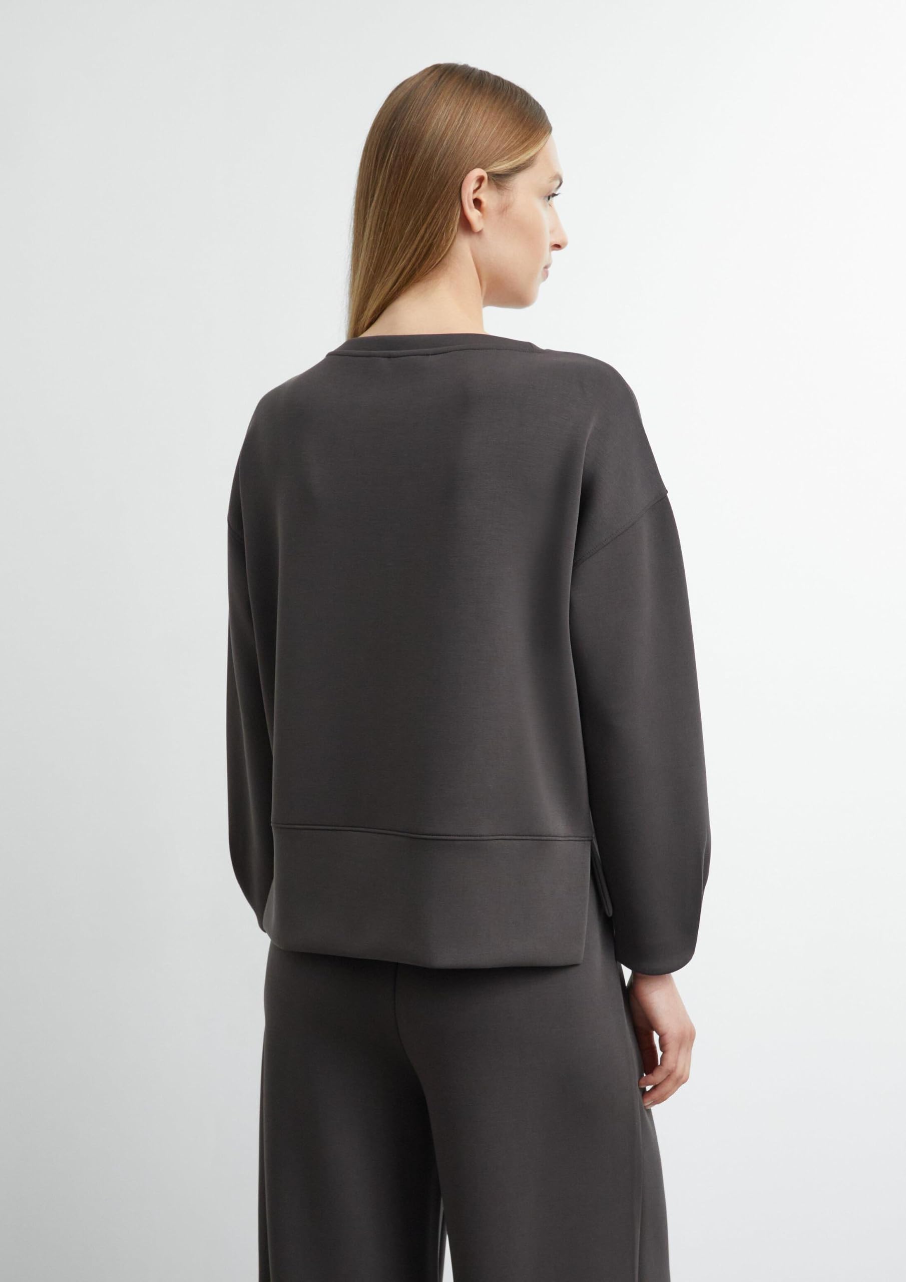 comma-sweatshirt-regular-fit-faltendetail-gr-36-braun image 7