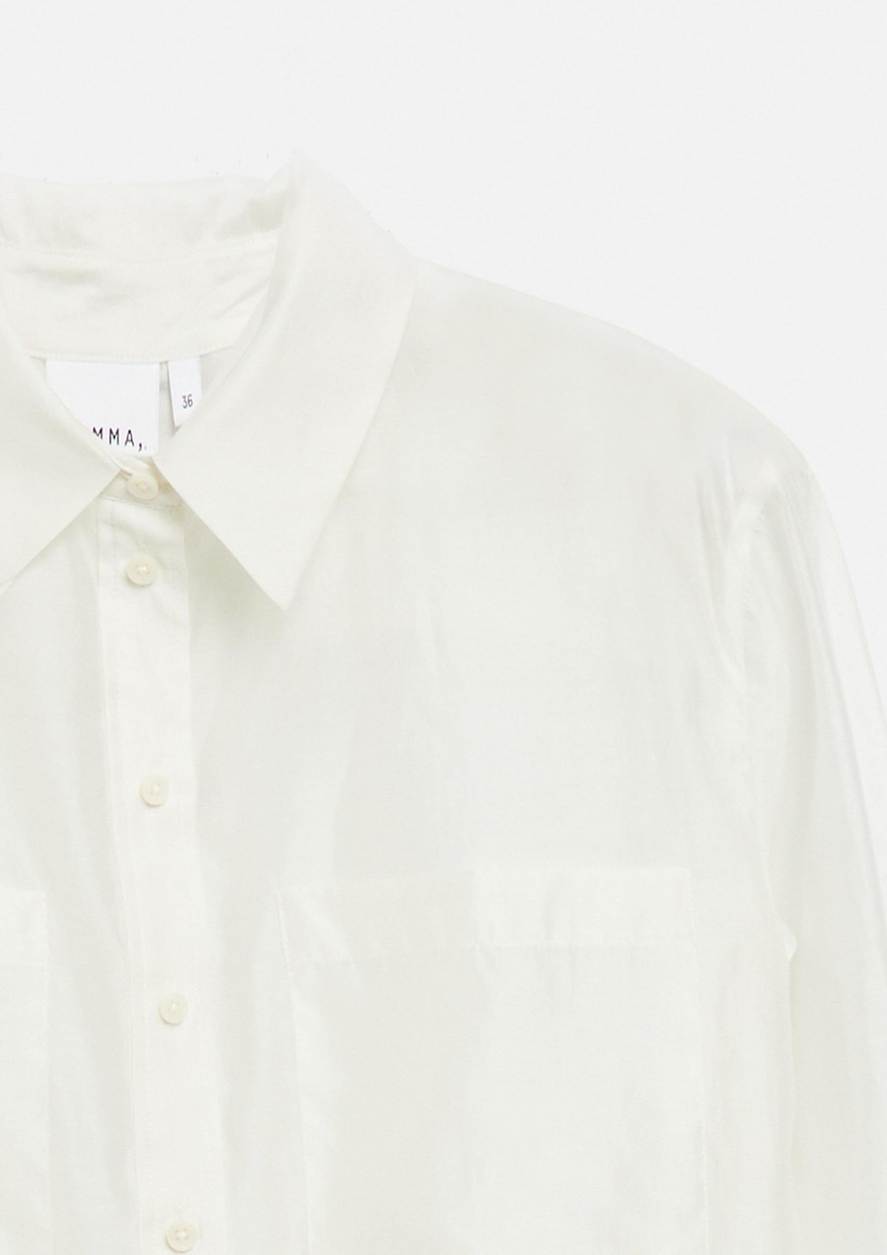 comma-bluse-voile-hemdkragen-langarm-gr-36-semi-transparent image 5