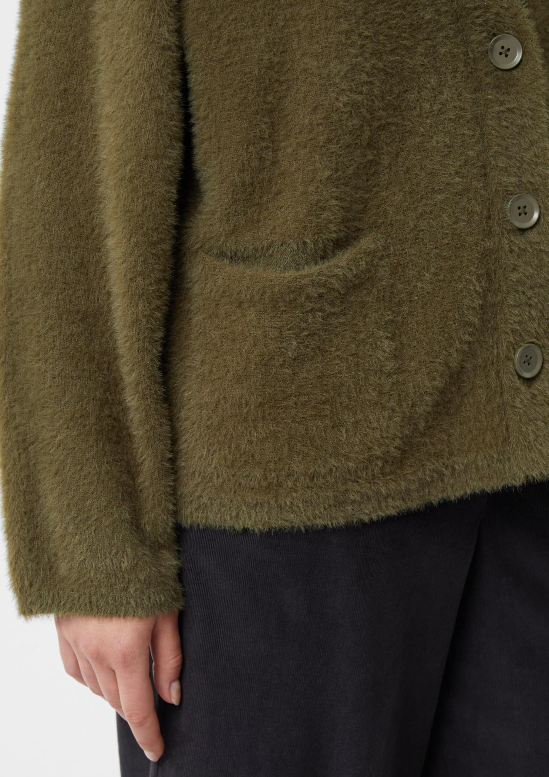 comma-knitwear-cardigan-relaxed-fit-strickjacke-xs-olivgr-n-kuschelig image 6