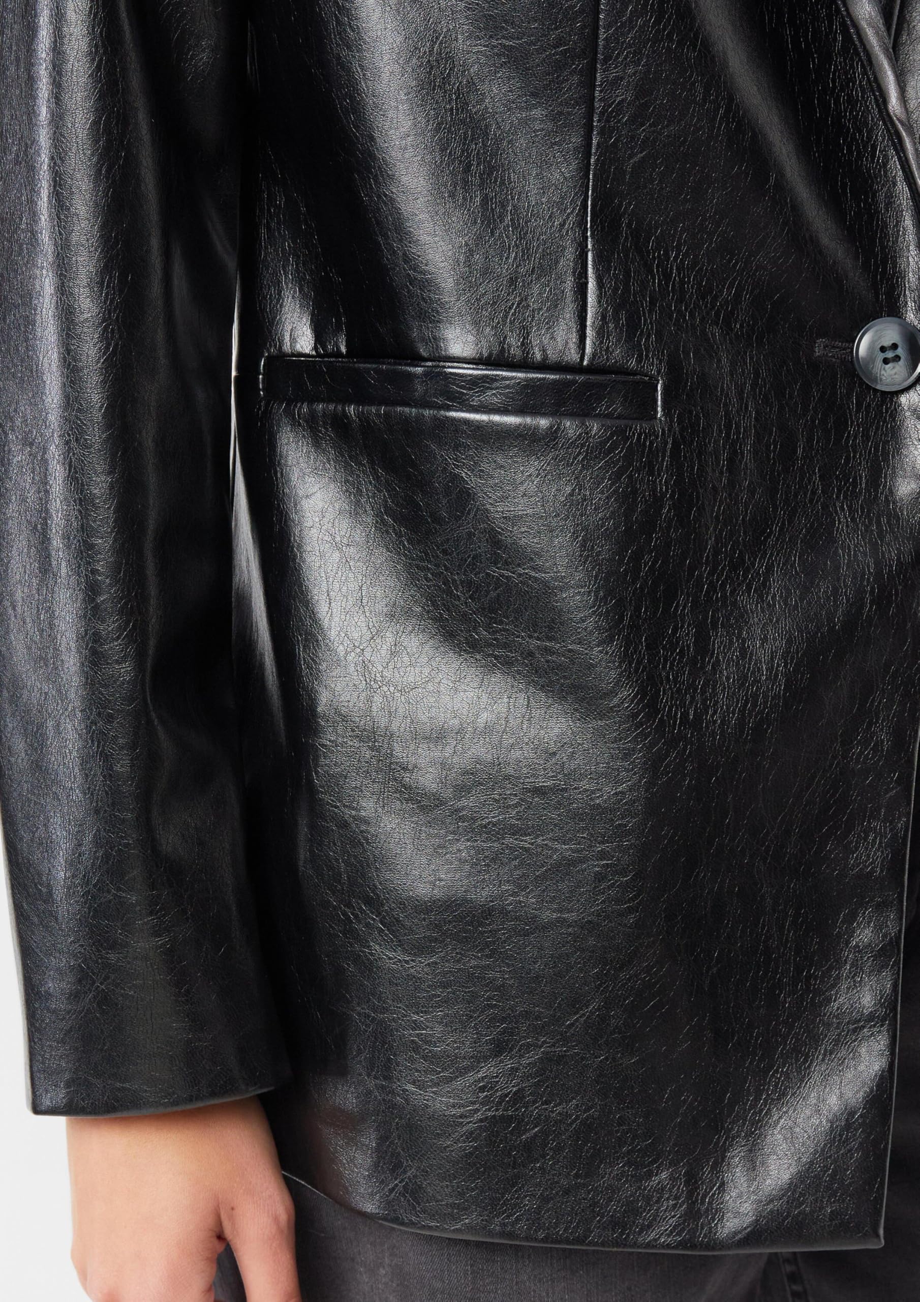 comma-blazer-kunstleder-locker-lederoptik-34-schwarz image 4