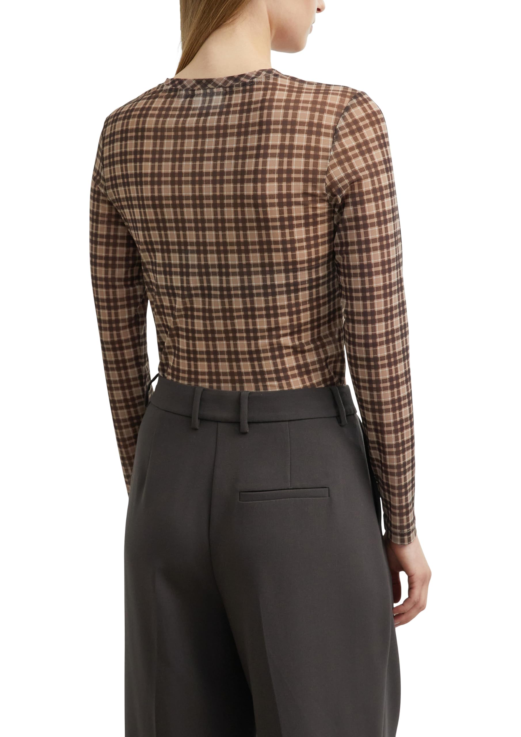 comma-longsleeve-mesh-shirt-gr-32-slim-fit-karo-stehkragen image 2