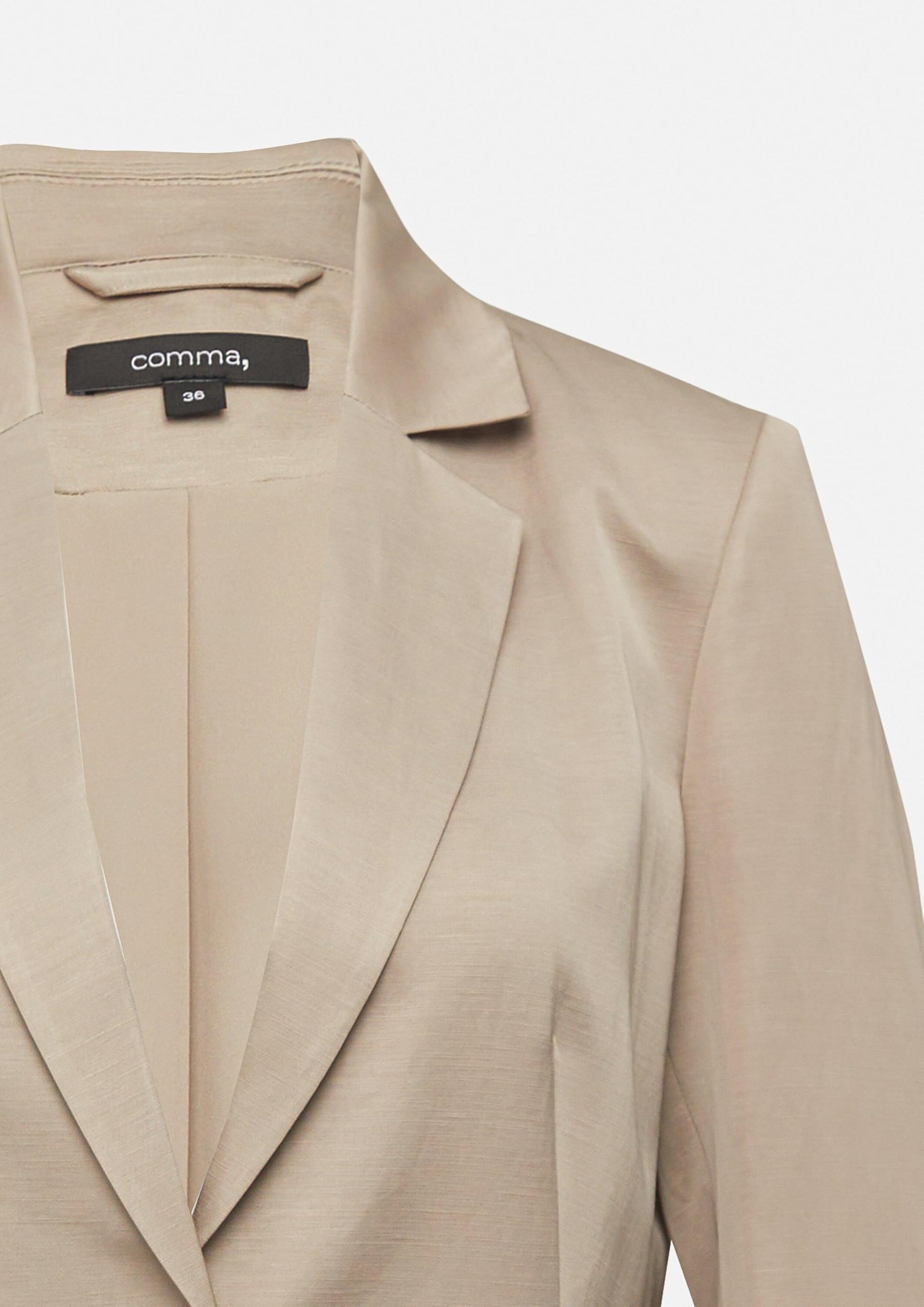 comma-satin-blazer-leinenmix-blazer-mit-reverskragen image 6