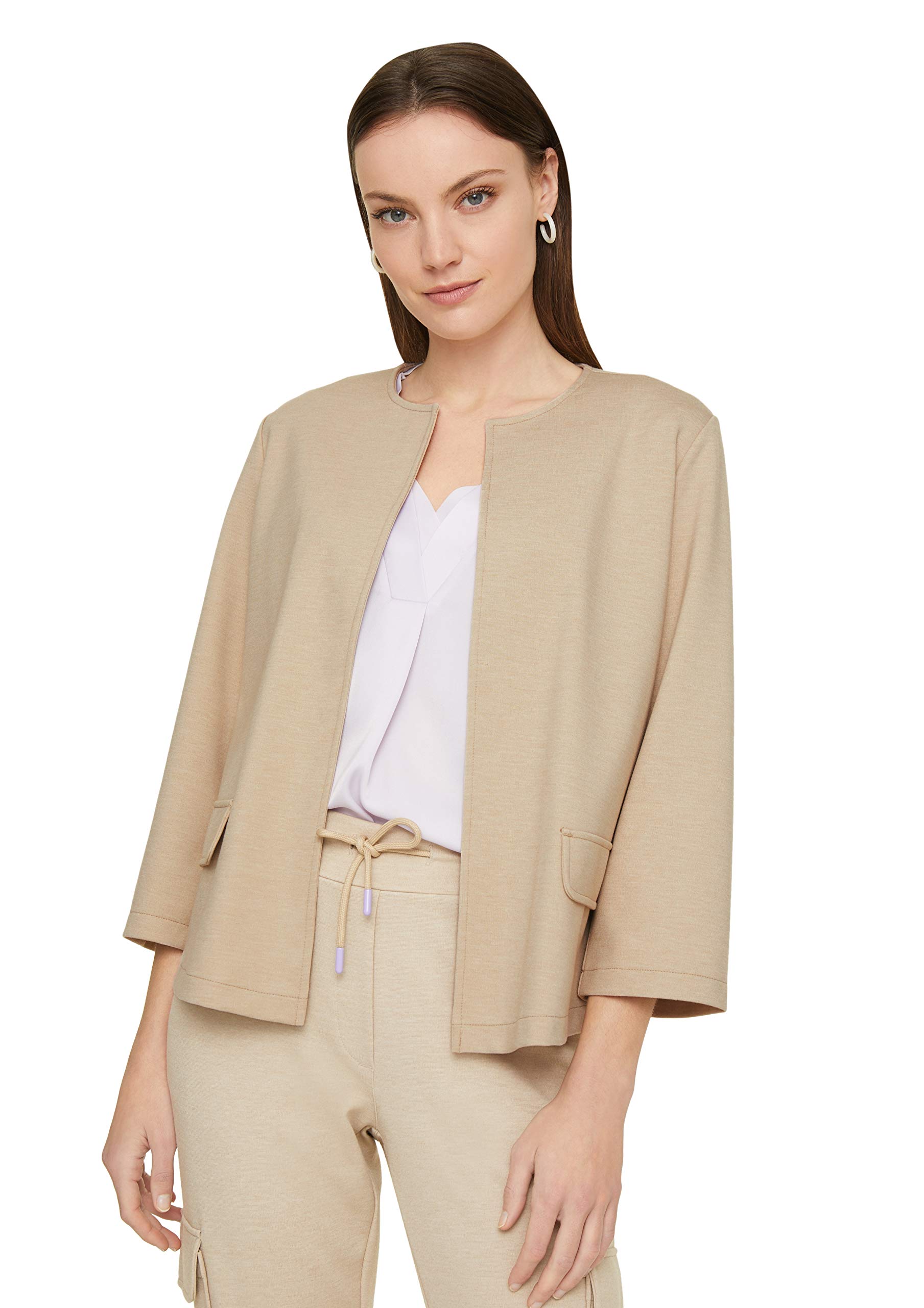 comma-damen-blazerjacke-sand-melange-clean image 1
