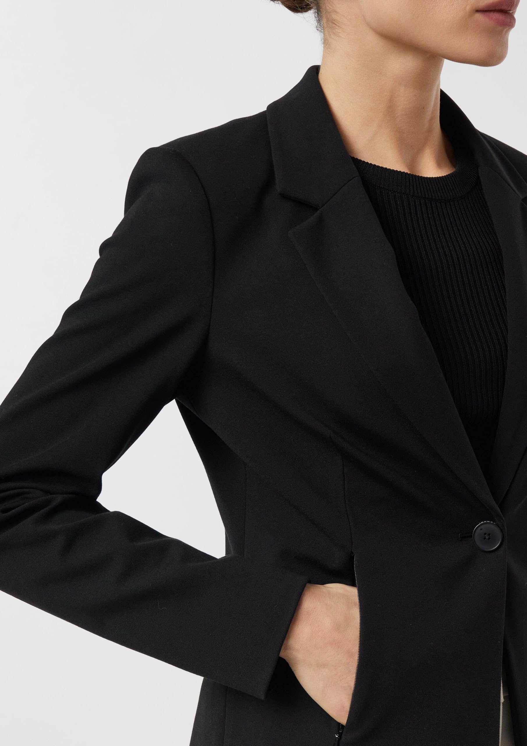 comma-blazer-tailliert-jersey-navy-business image 4