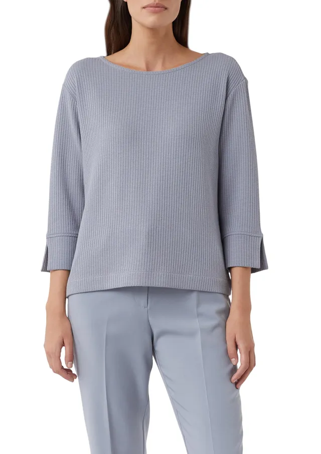 comma-sweatshirt-3-4-arm-damen-gr-42-u-boot-blau image 1