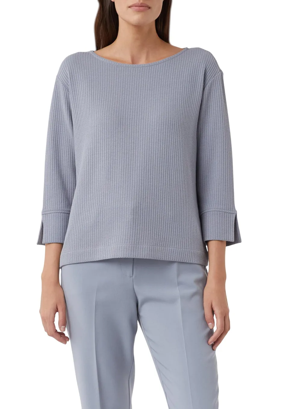 comma-sweatshirt-3-4-arm-damen-gr-42-u-boot-blau image 1