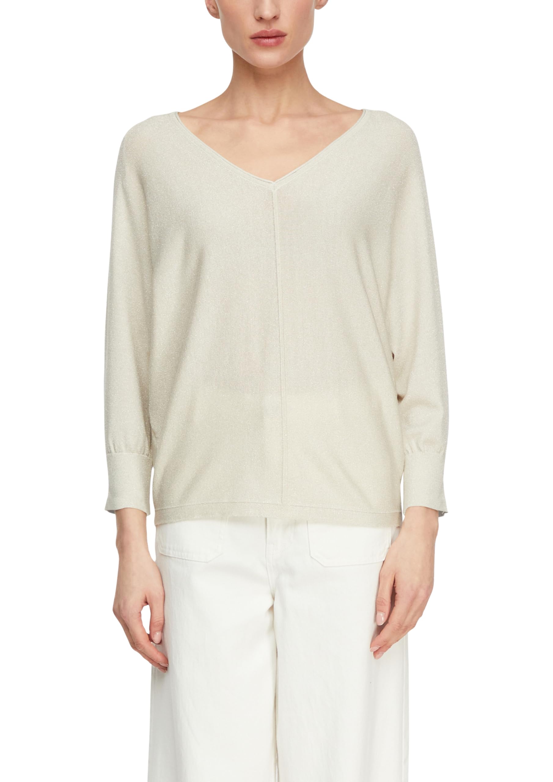 comma-strickpullover-glitzergarn-oversize-v-ausschnitt-gr-l image 1
