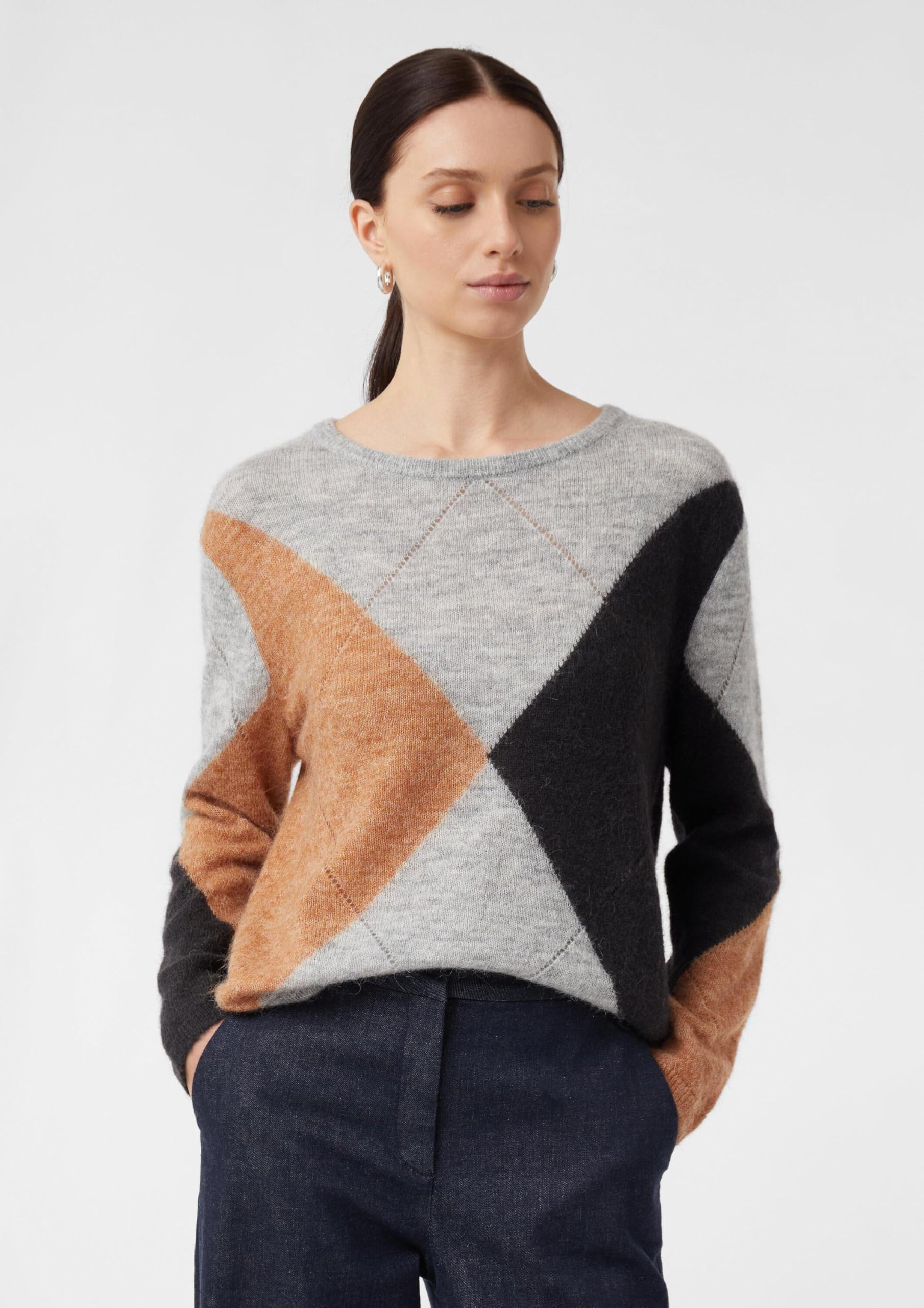 comma-strickpullover-damen-alpakamix-rautenmuster image 6