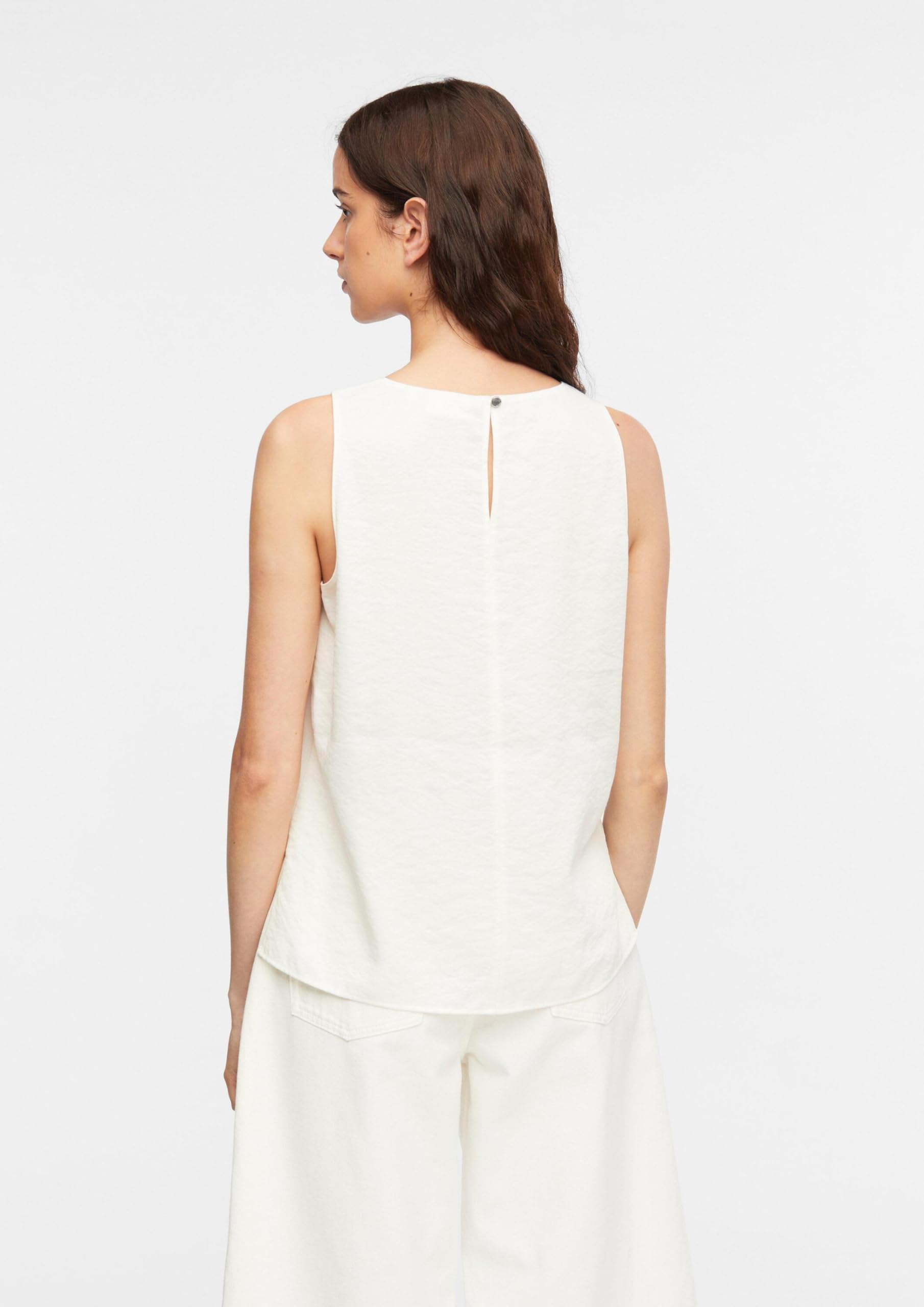 comma-blouses-damenbluse-rmellos-samt-satin-rundhals-2 image 7