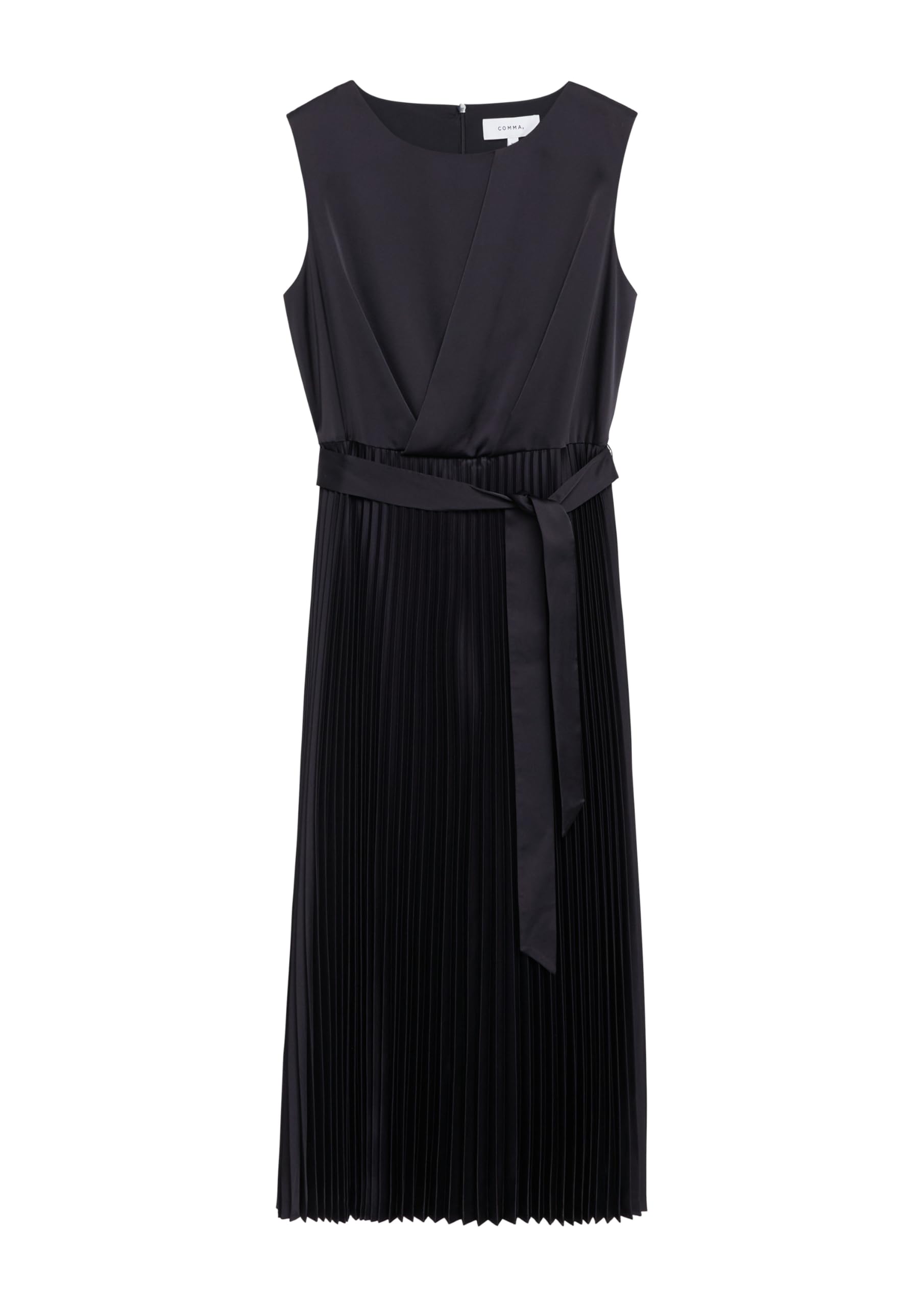 comma-dresses-satin-plissee-midikleid-navy-gr-42 image 3
