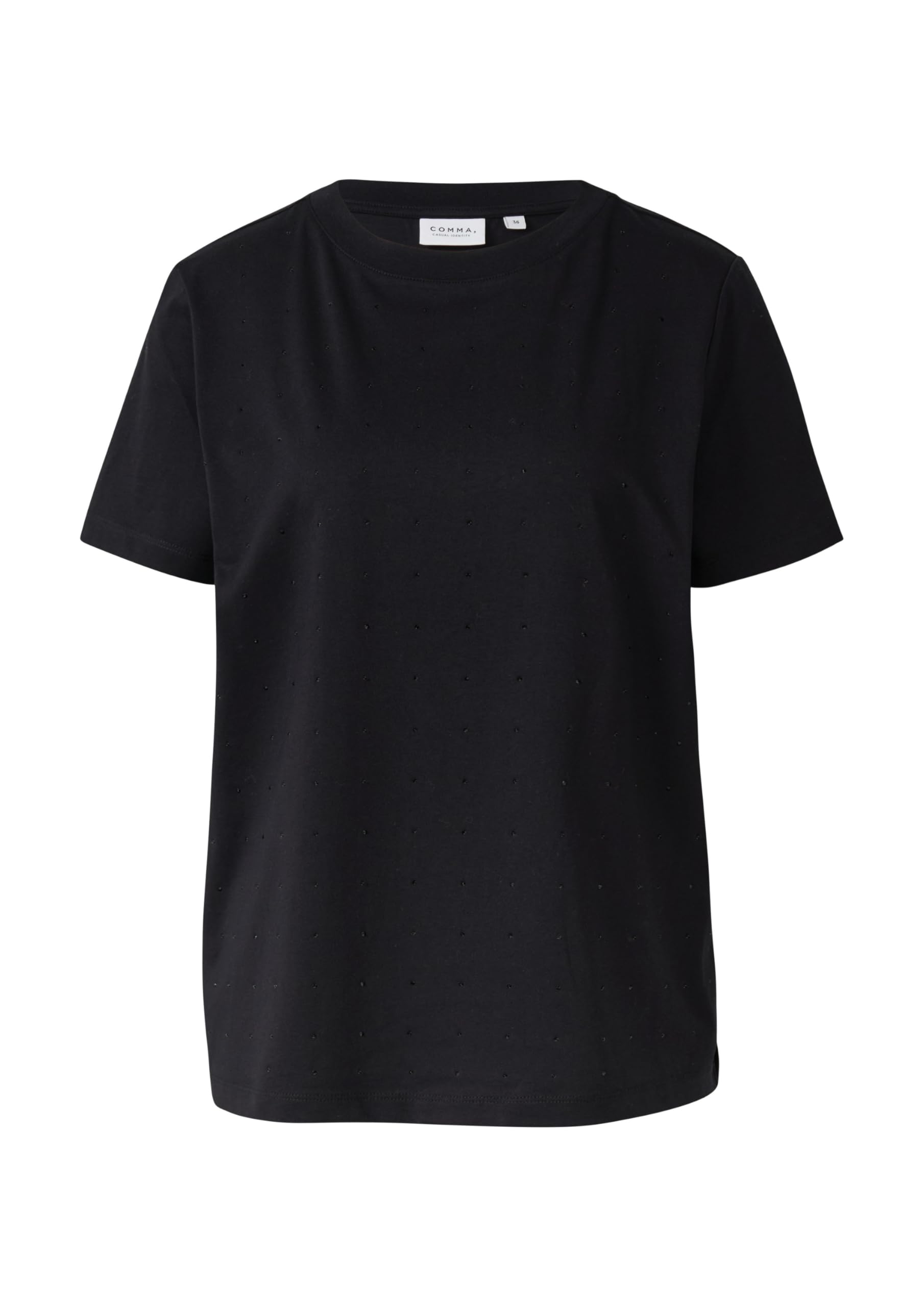 comma-t-shirt-schmucksteine-kurzarm-schwarz-dezent image 4