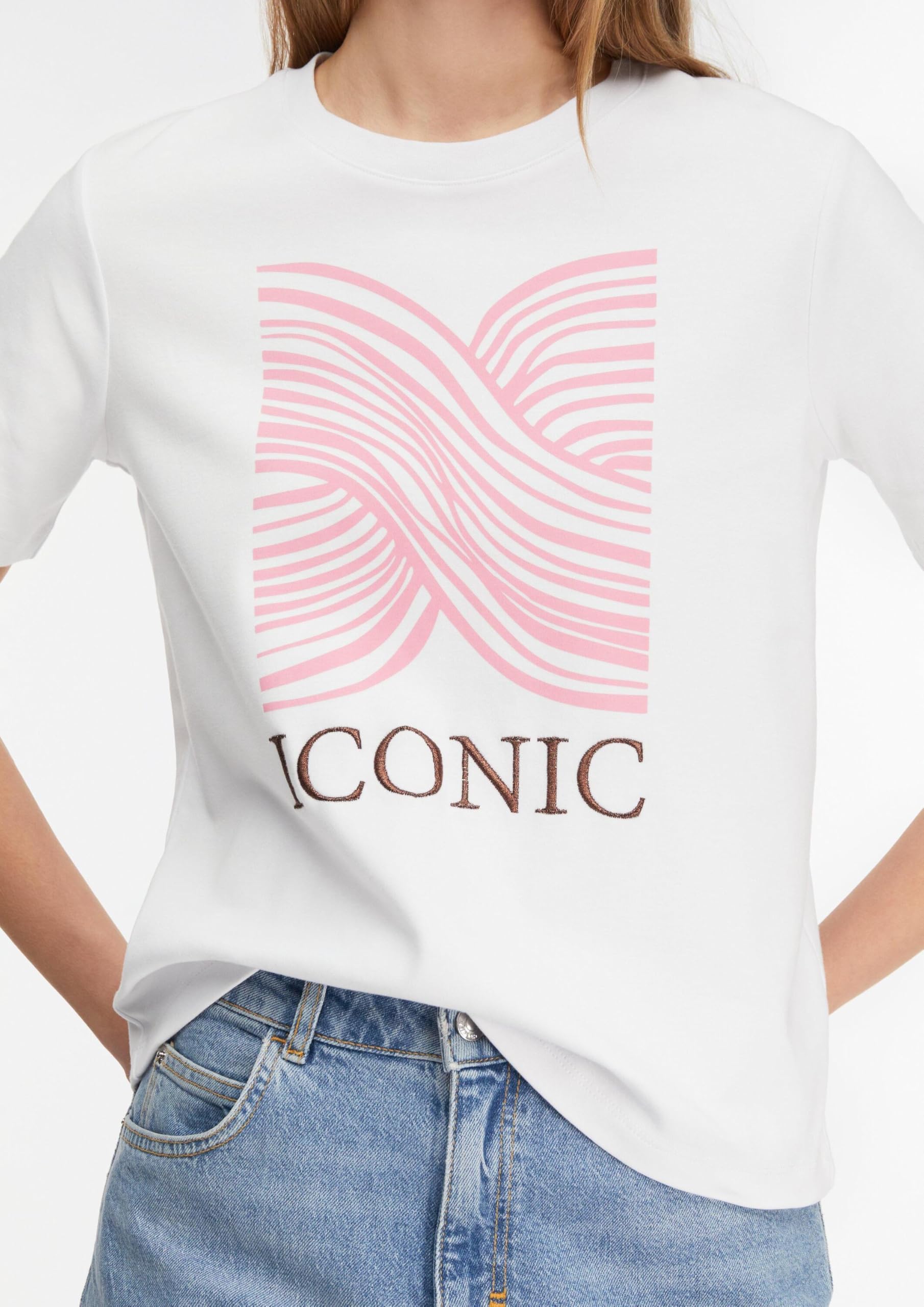 comma-t-shirt-regular-jersey-wei-rundhals-damen image 5