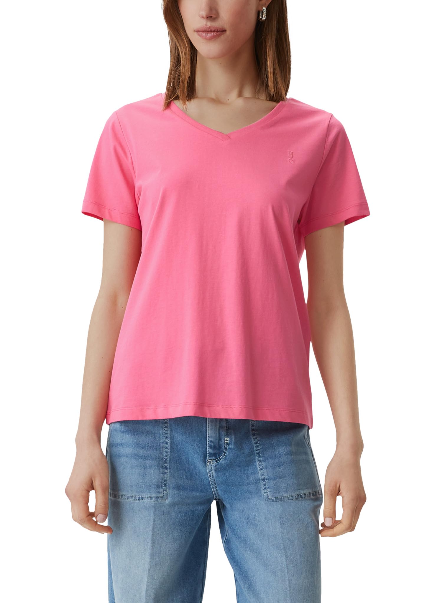 comma-basic-t-shirt-v-ausschnitt-baumwolle image 1