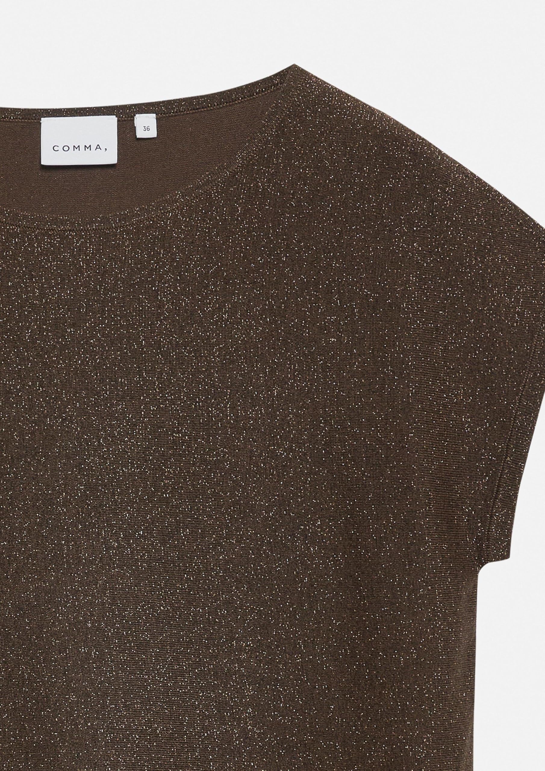 comma-knitwear-pullover-gr-34-dunkelbraun-glitzer image 5