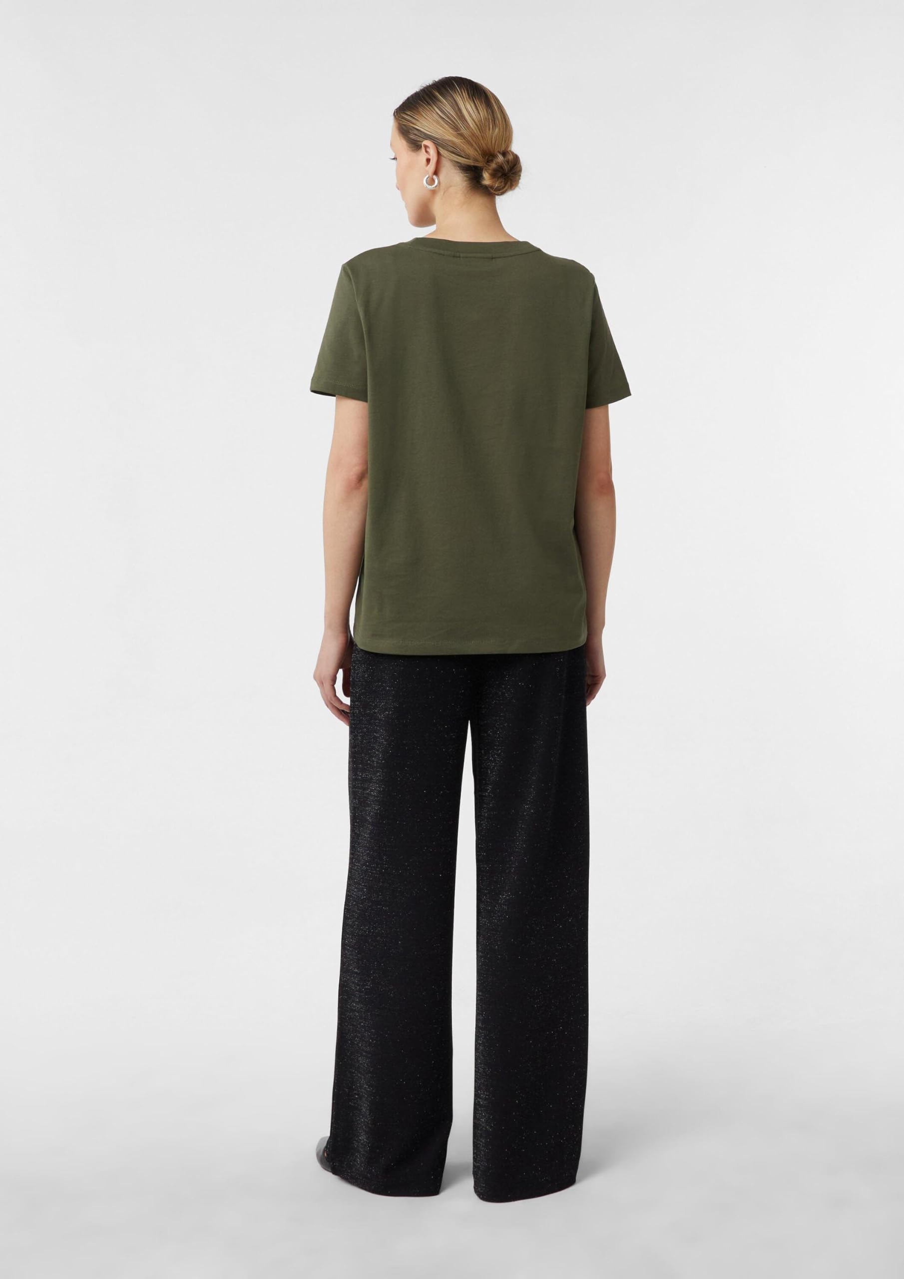 comma-t-shirt-mit-schmucksteinen-gr-e-46-schwarz-kurzarm image 7