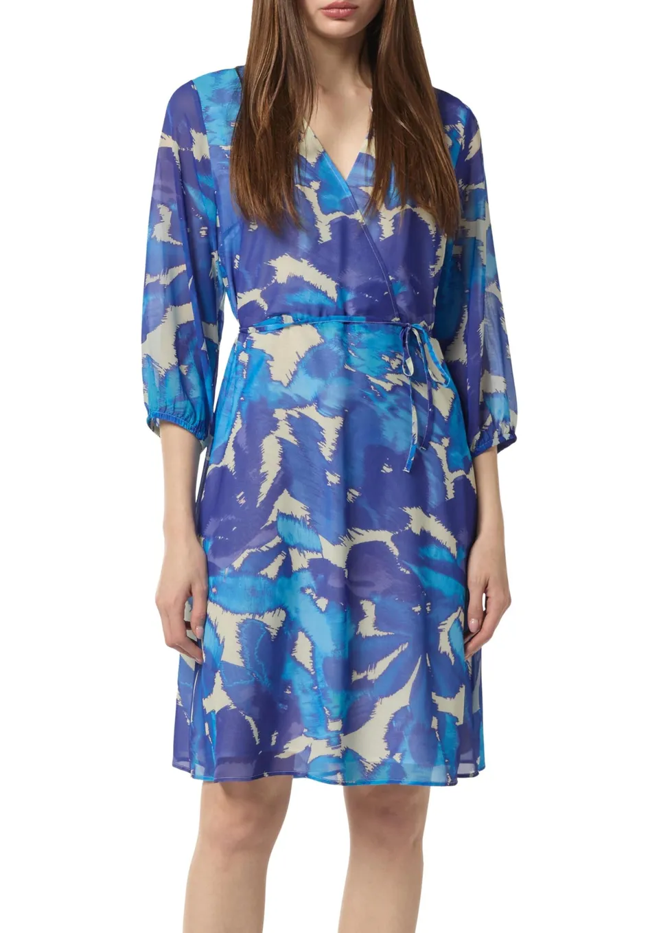 comma-chiffon-kleid-damen-himmelblau-gr-36-kurz image 1