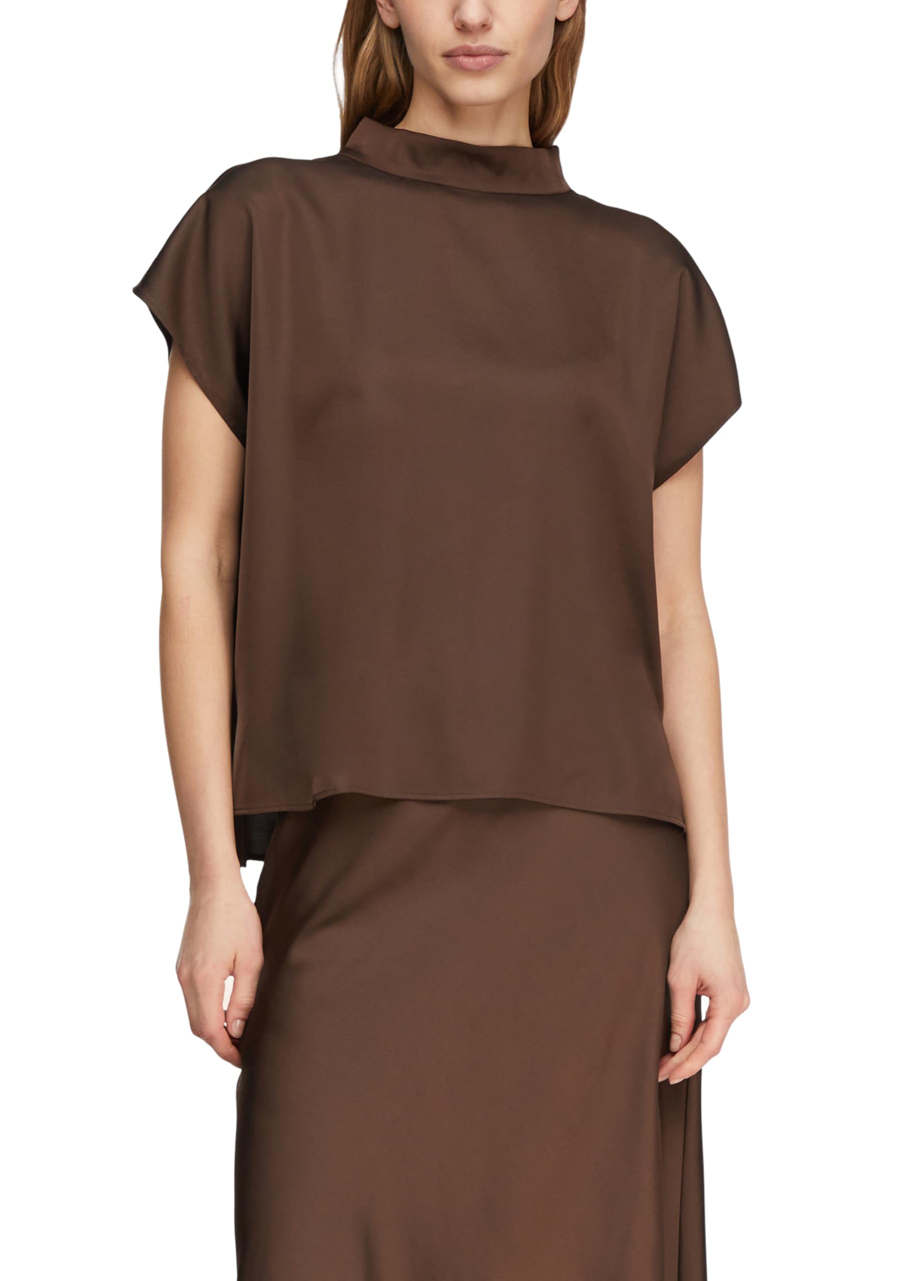 comma-tops-satin-top-gr-40-stehkragen-hellbeige image 8