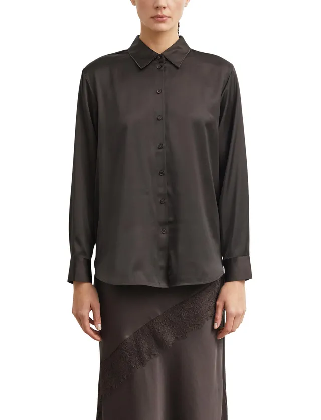 comma-blouses-damen-satin-hemdbluse-langarm-wei image 1