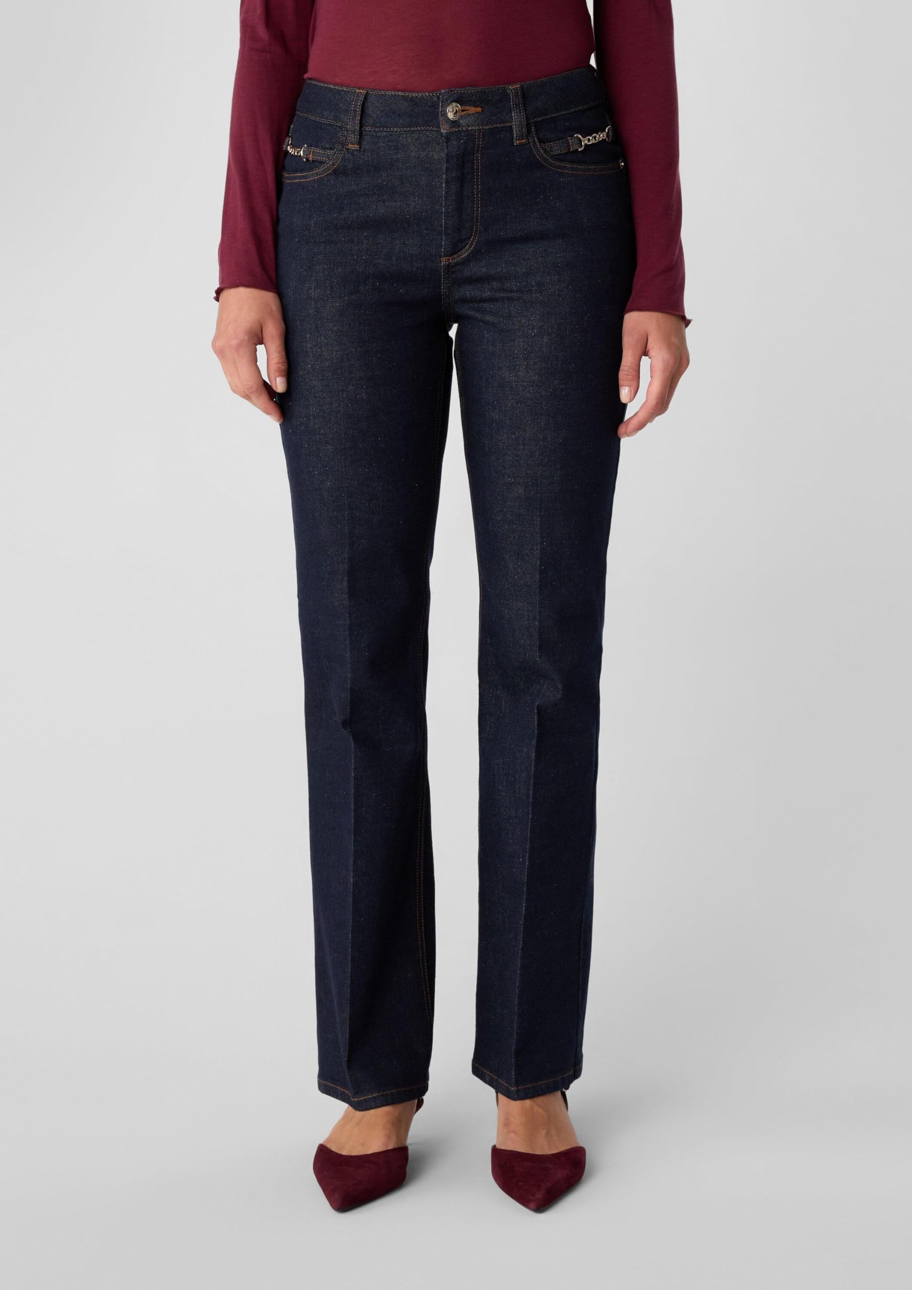 comma-jeans-flared-damen-gr-44-denim-mit-zier-detail image 5