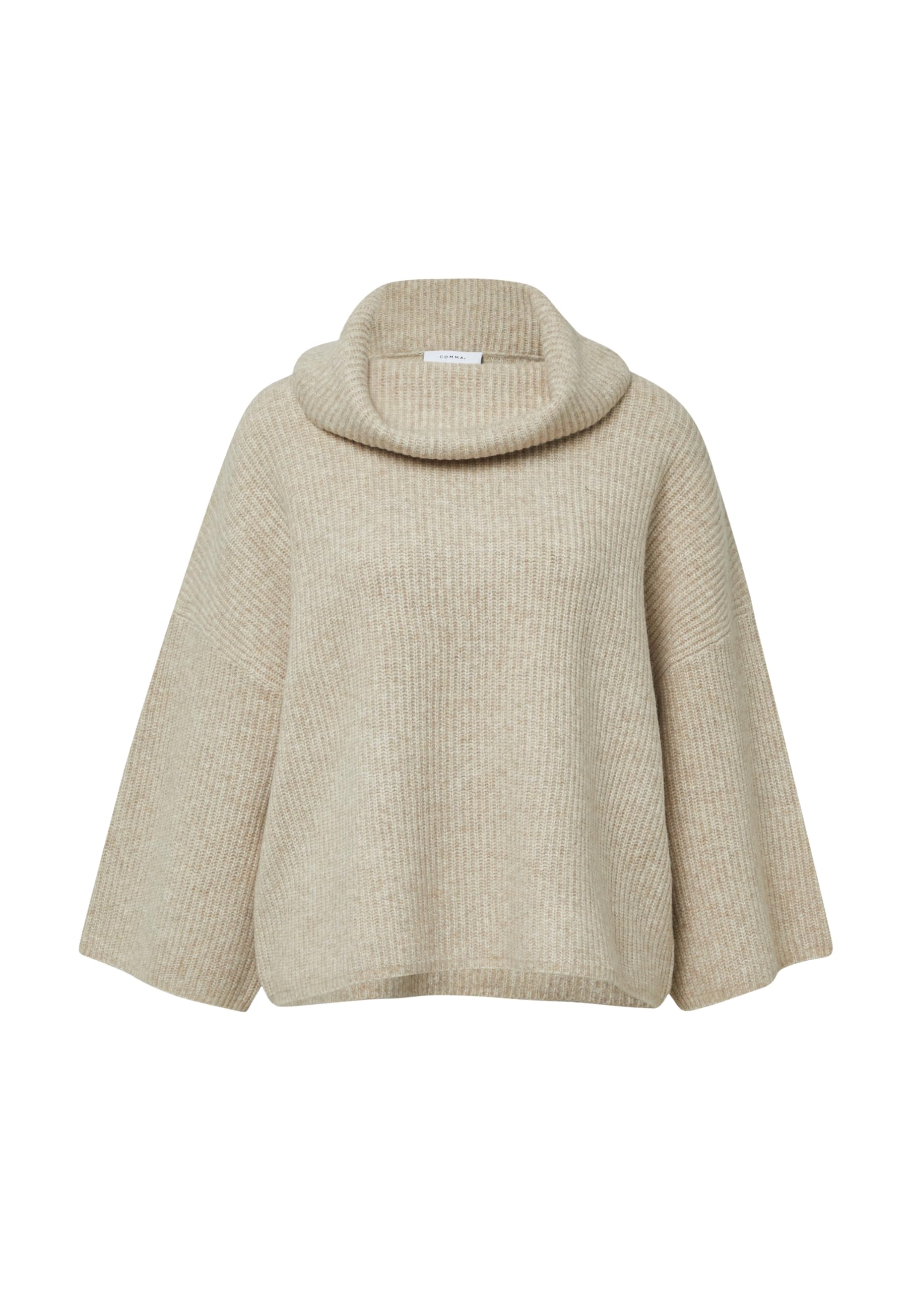 comma-poncho-pullover-boxy-fit-sandfarben-gr-xl image 3