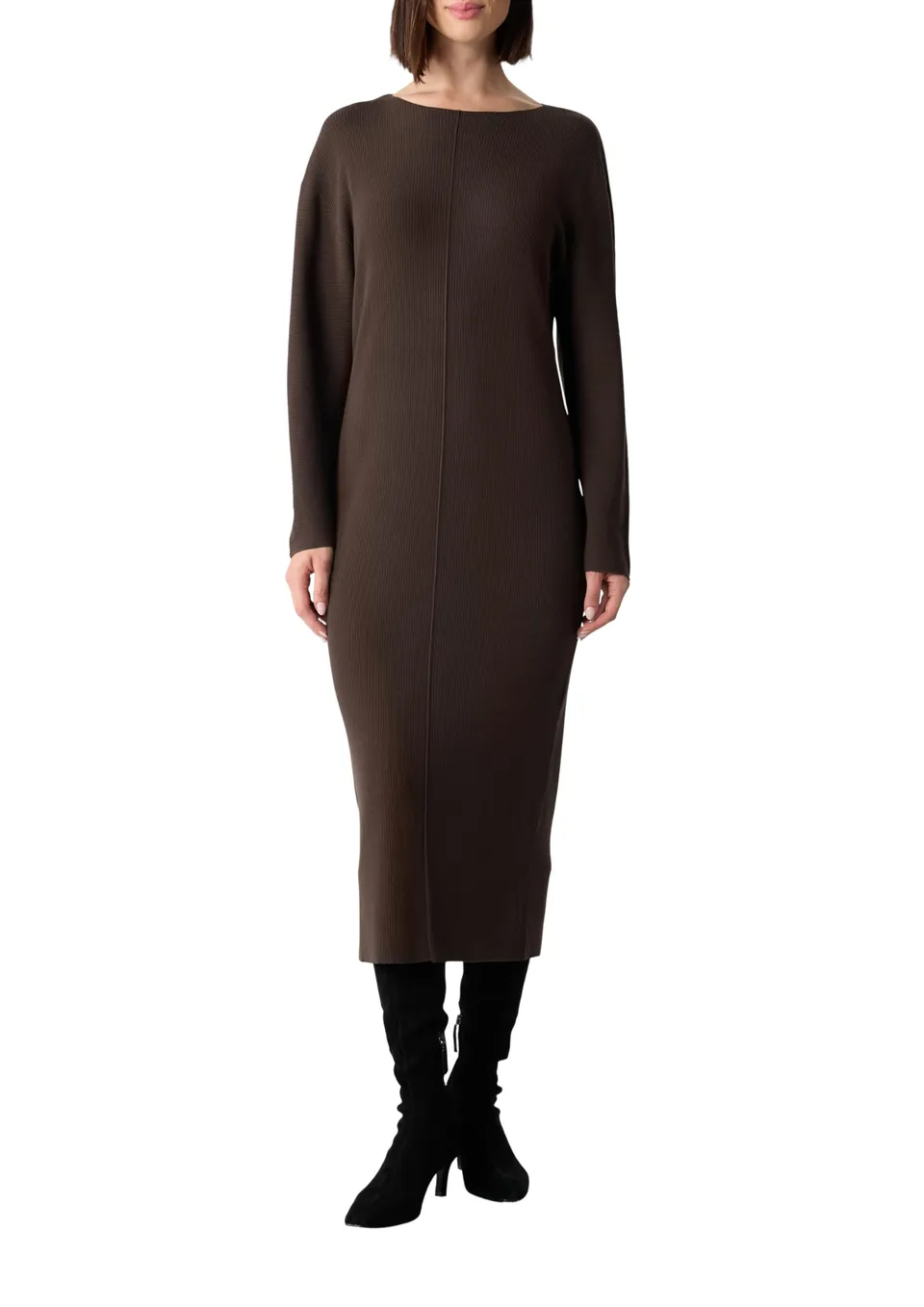 comma-rippstrickkleid-damen-gr-46-mit-schultern image 1