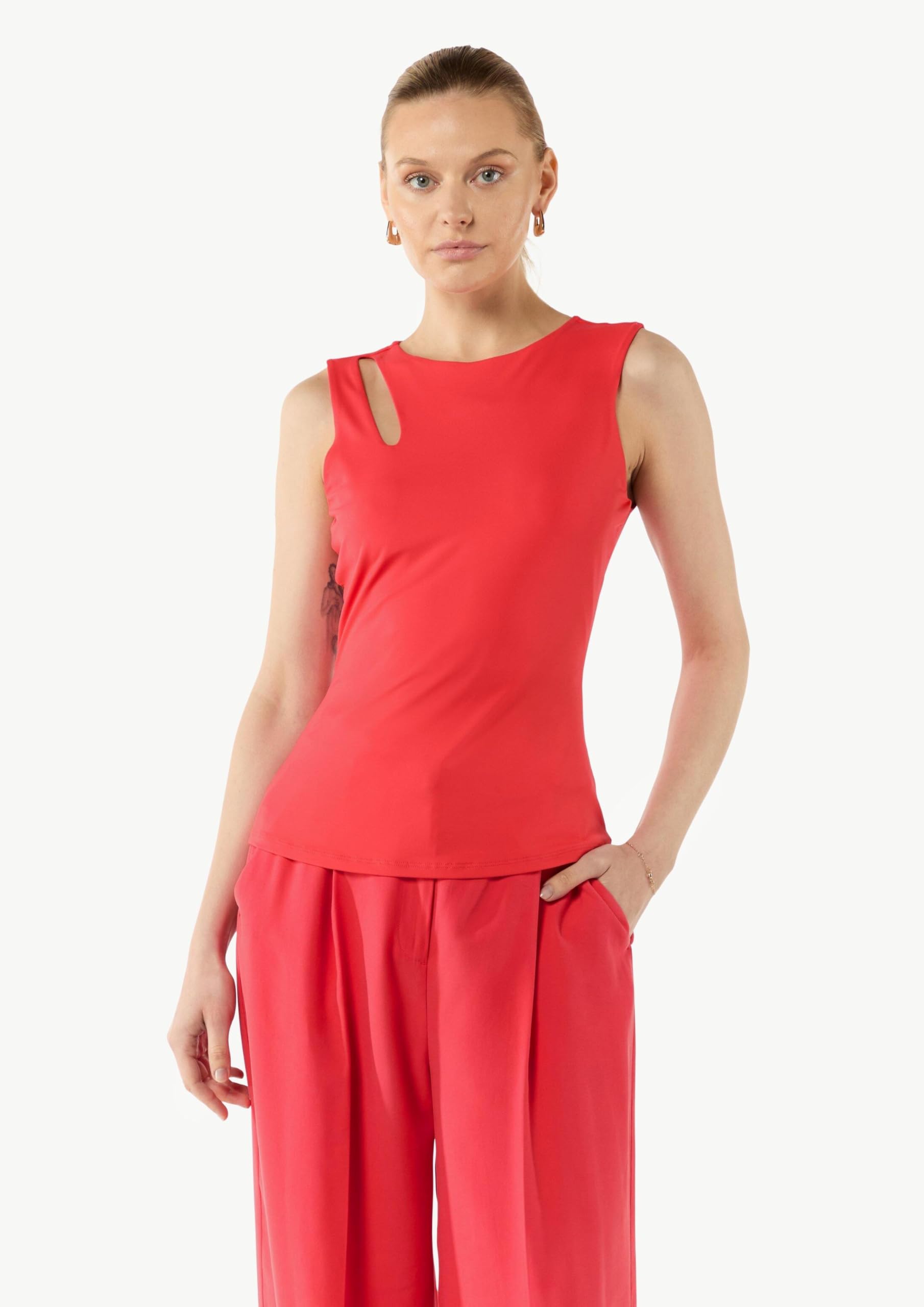 comma-jersey-top-cut-out-koralle-gr-34-t-shirt image 5